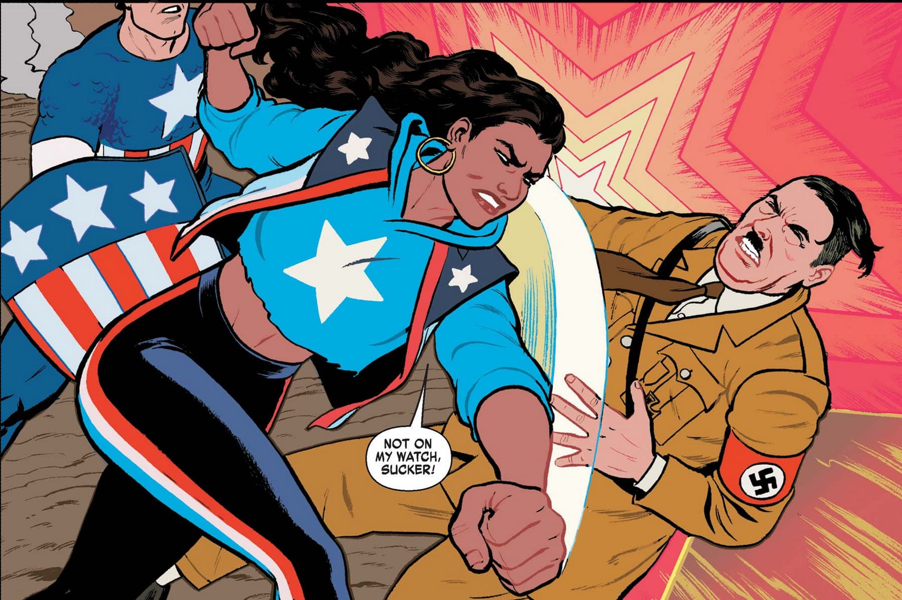 America punches Hitler