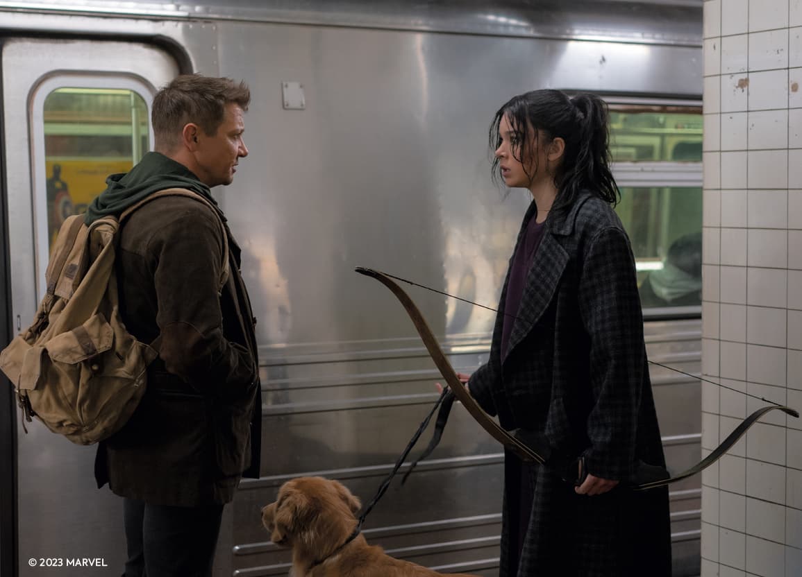 Clint Barton and Kate Bishop in Hawkeye