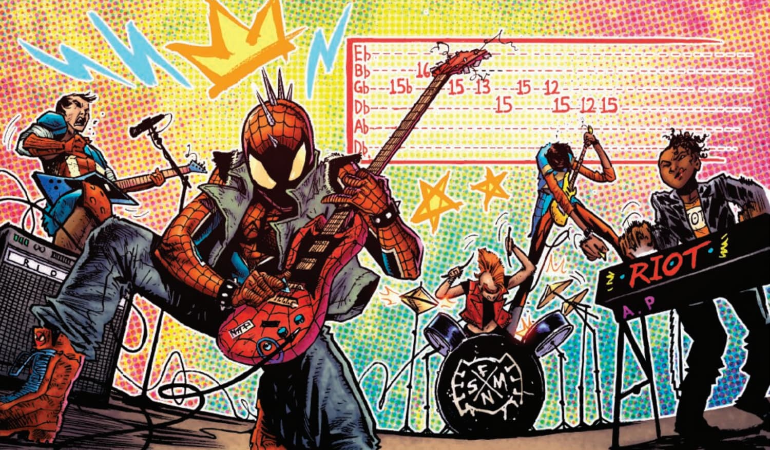 SPIDER-PUNK: ARMS RACE (2024) #1 artwork by Justin Mason and Morry Hollowell