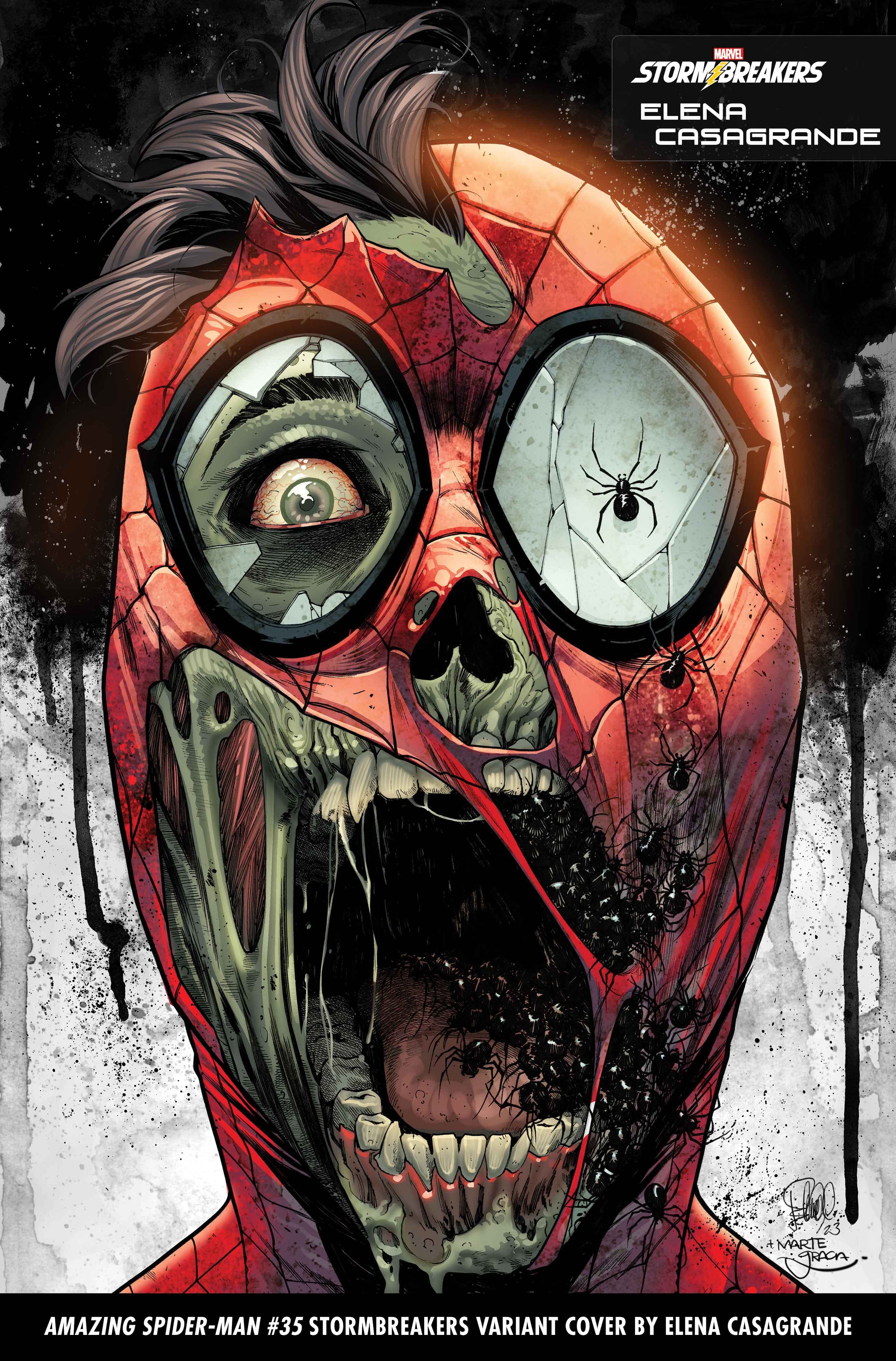 AMAZING SPIDER-MAN #25 Stormbreakers Variant Cover by Elena Casagrande