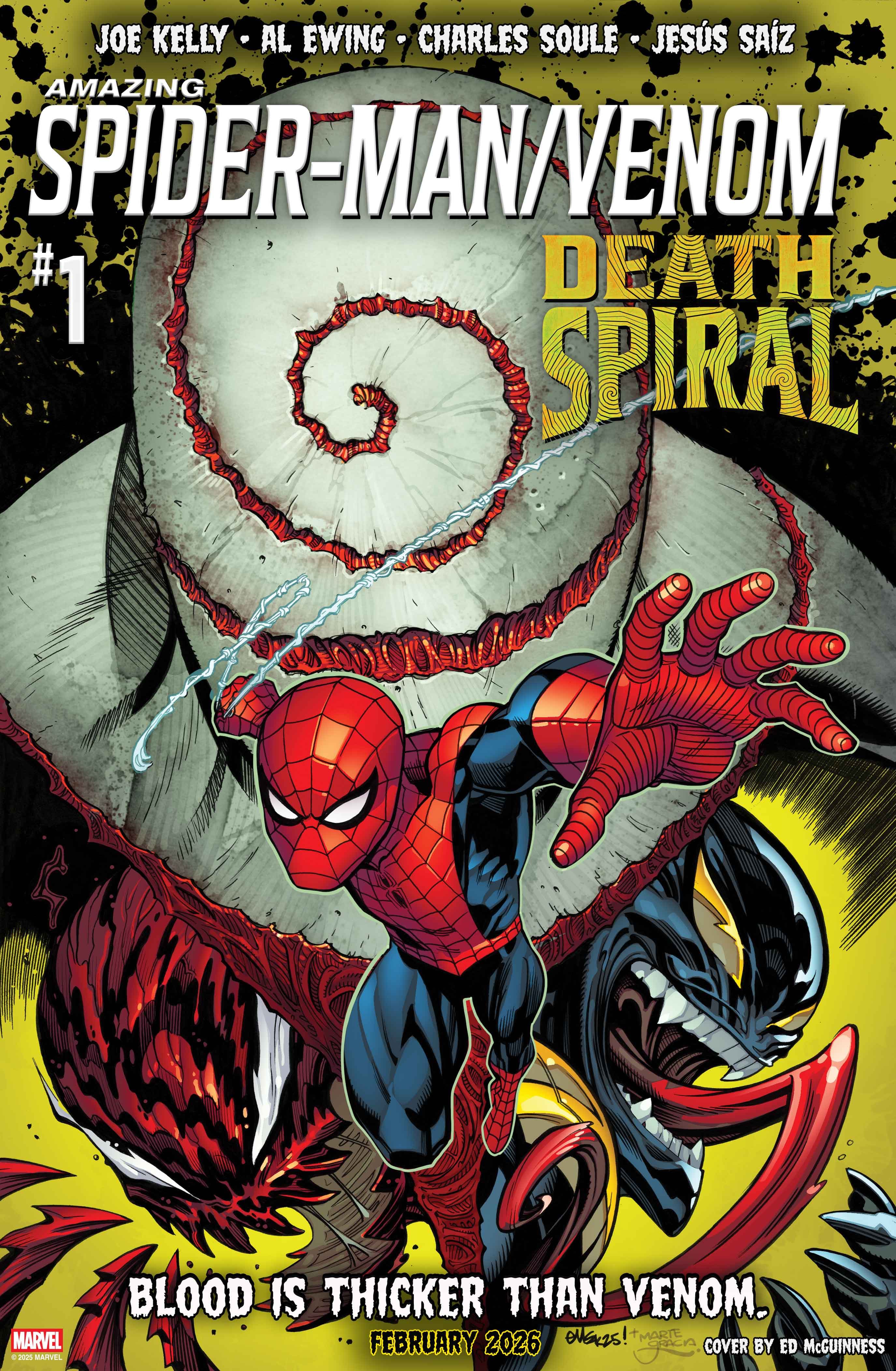 AMAZING SPIDER-MAN/VENOM: DEATH SPIRAL #1 Cover by ED MCGUINNESS