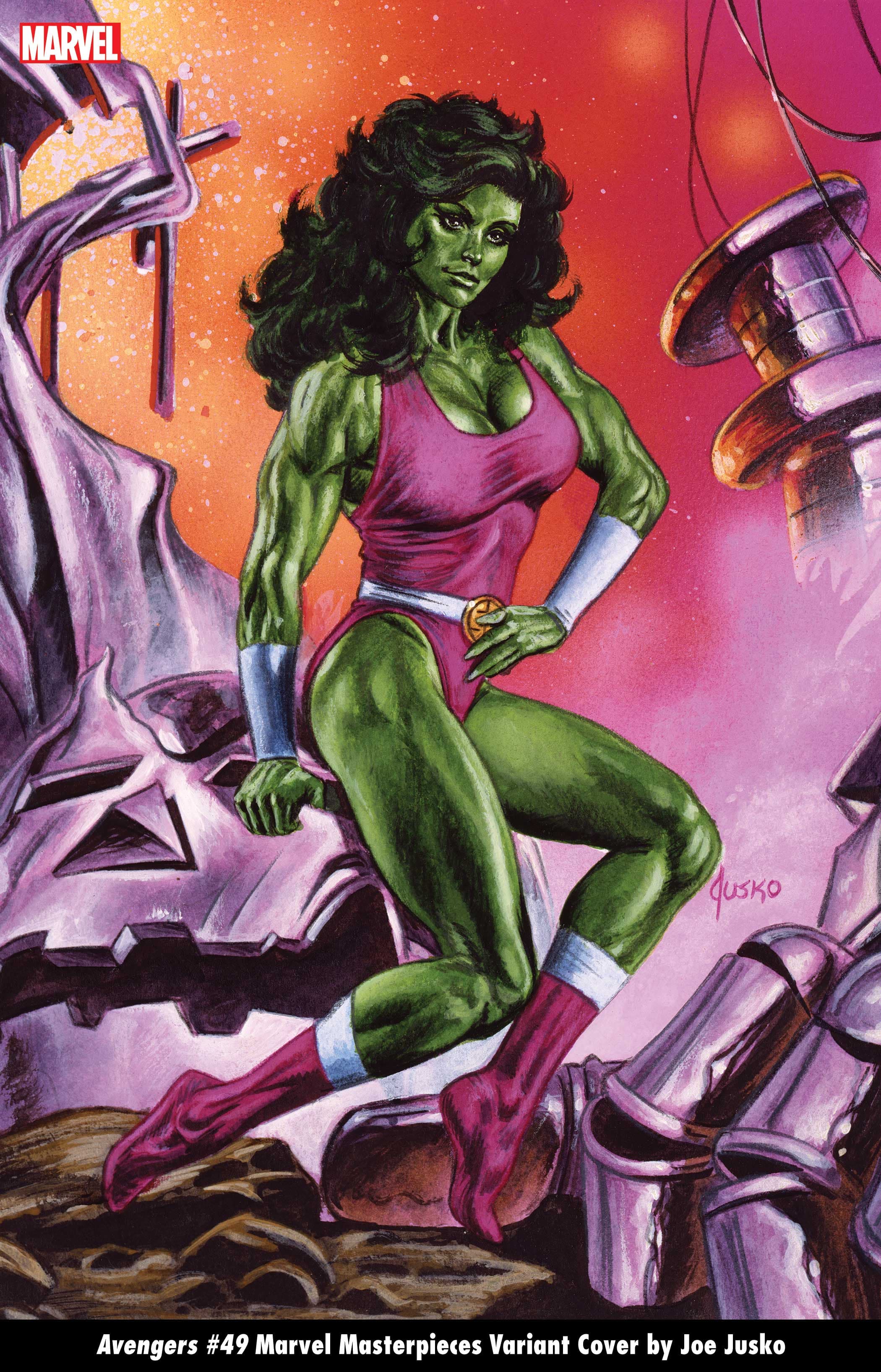 AVENGERS #49 MARVEL MASTERPIECES VARIANT COVER by JOE JUSKO