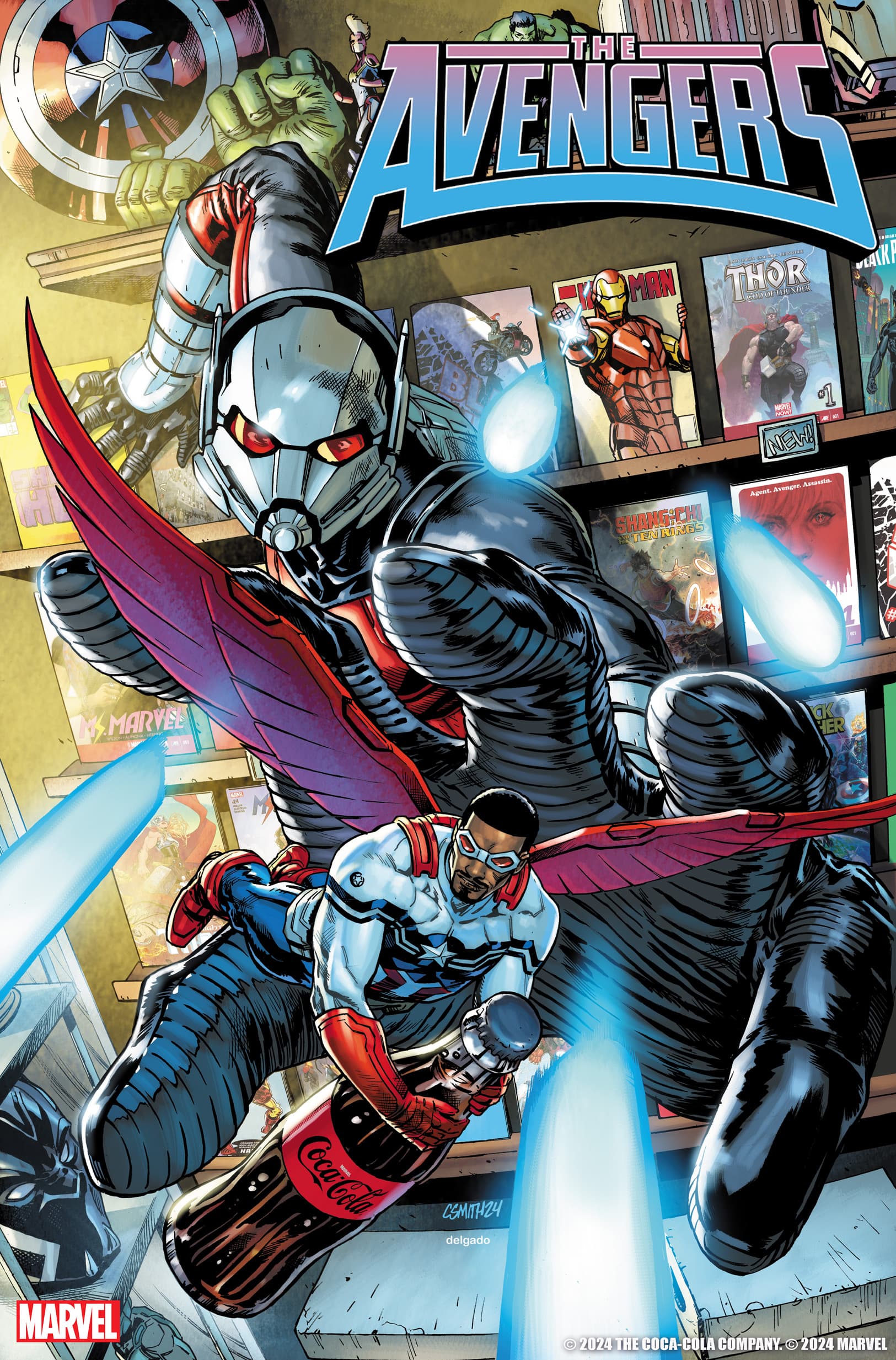 AVENGERS #17 Marvel & Coca-Cola Variant Cover by Cory Smith