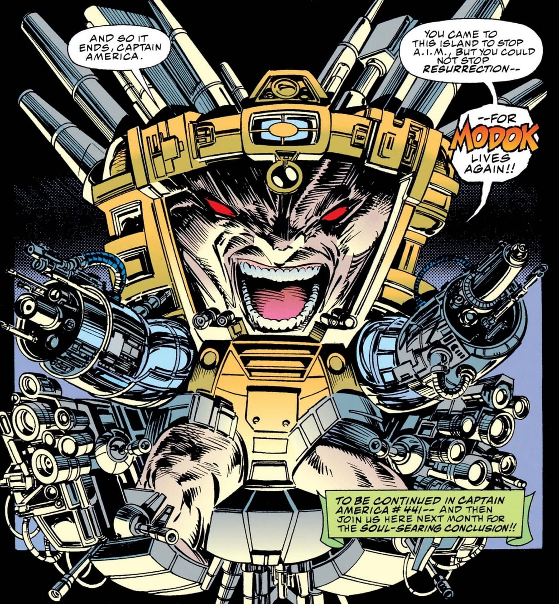 AVENGERS (1963) #387 panel by Bob Harras, Terry Kavanagh, Mike Deodato and Tom Palmer