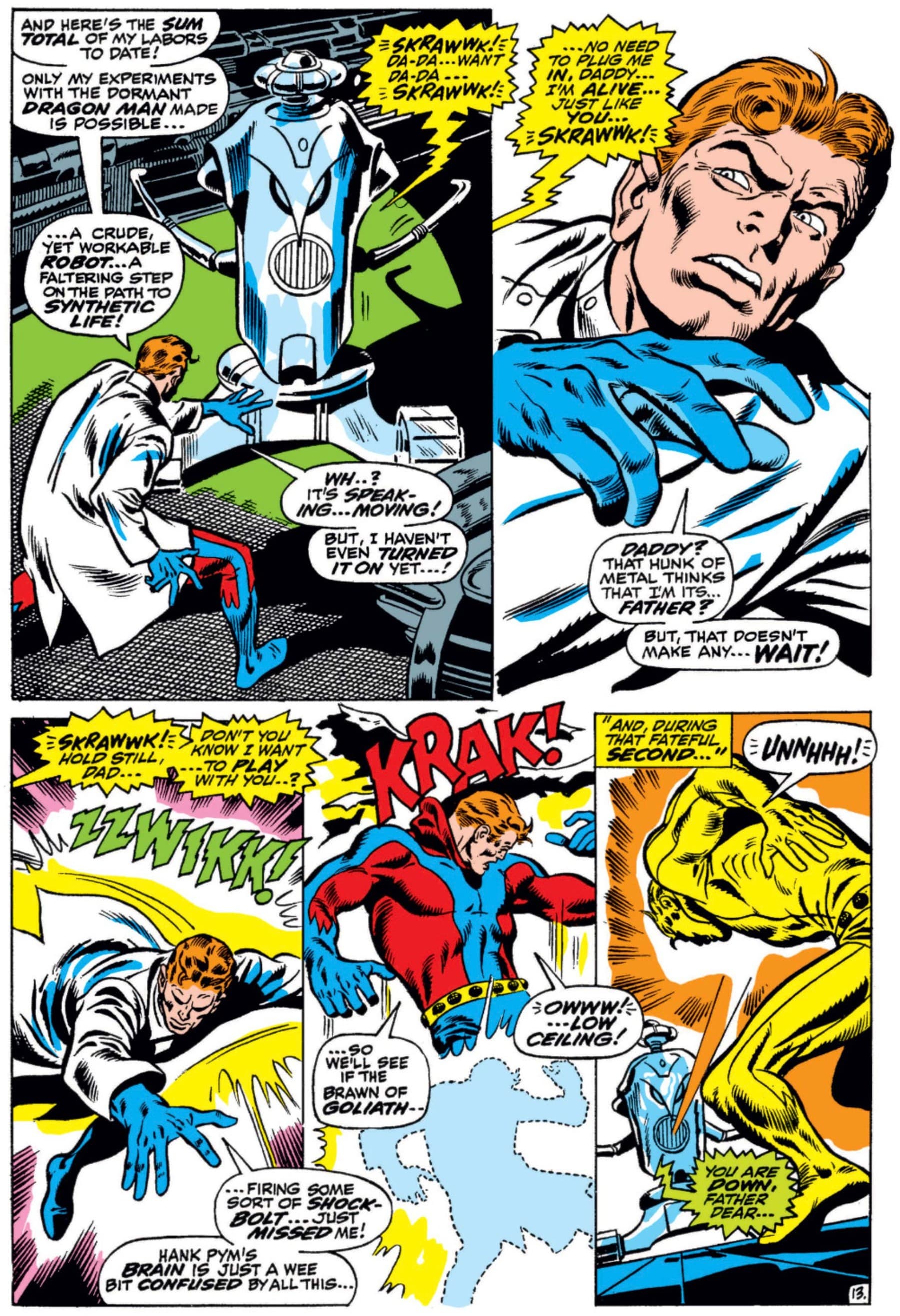 AVENGERS (1963) #58 page by Roy Thomas, John Buscema, and George Klein