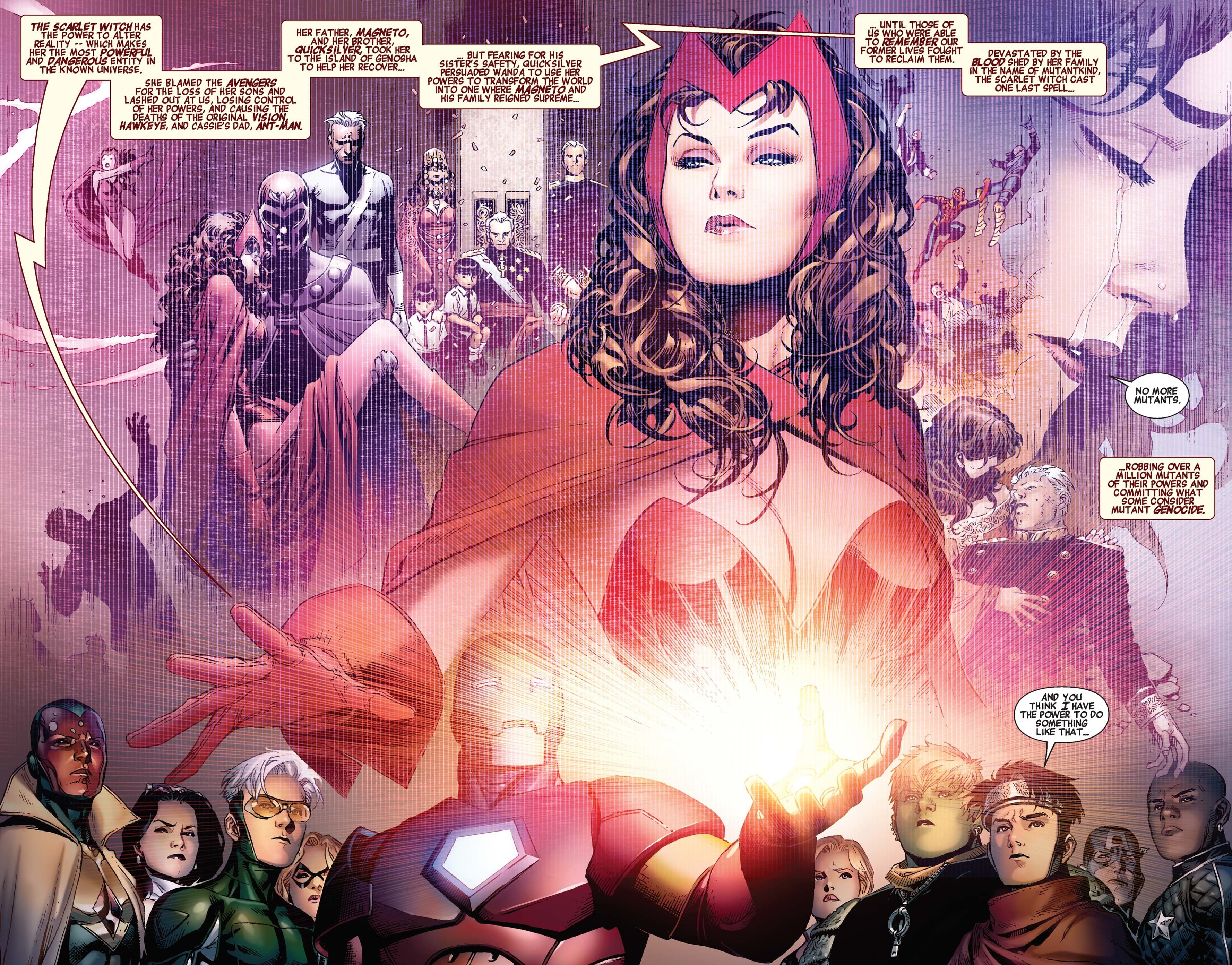 A recap of events past from AVENGERS: THE CHILDREN’S CRUSADE (2010) #1.