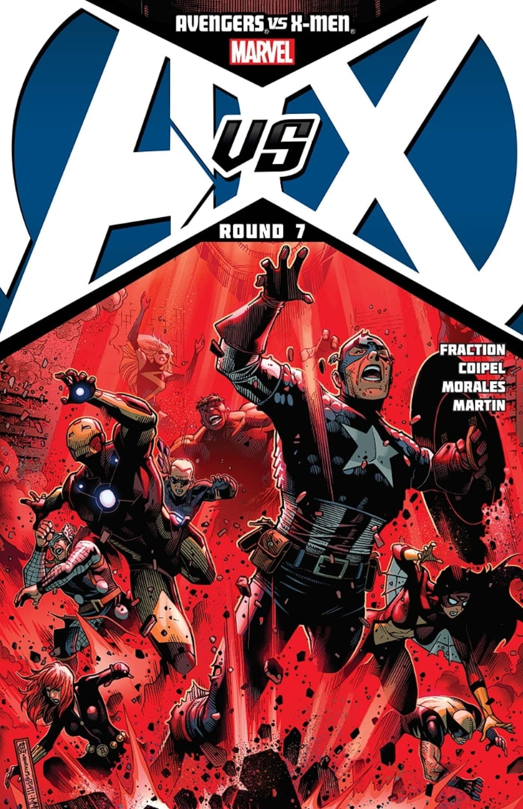 AVENGERS VS. X-MEN (2012) #7 cover by Jim Cheung and Justin Ponsor