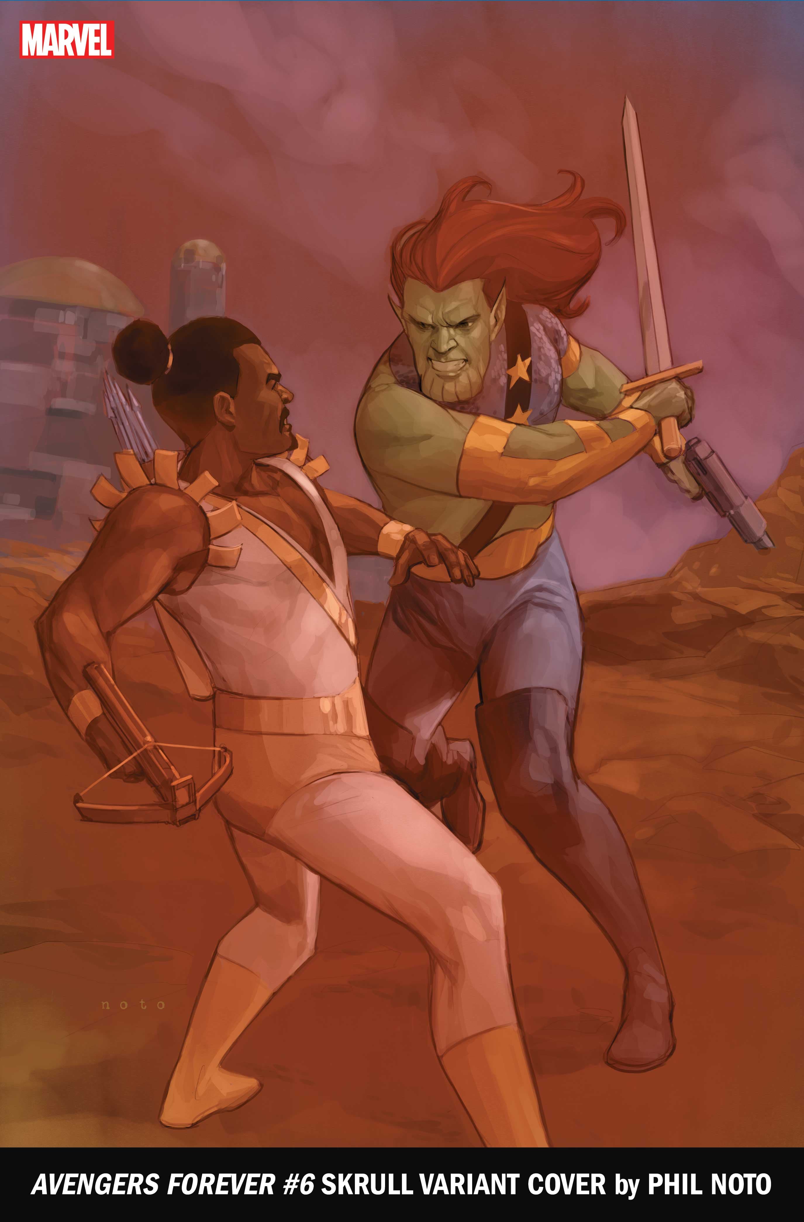 AVENGERS FOREVER #6 SKRULL VARIANT COVER by PHIL NOTO