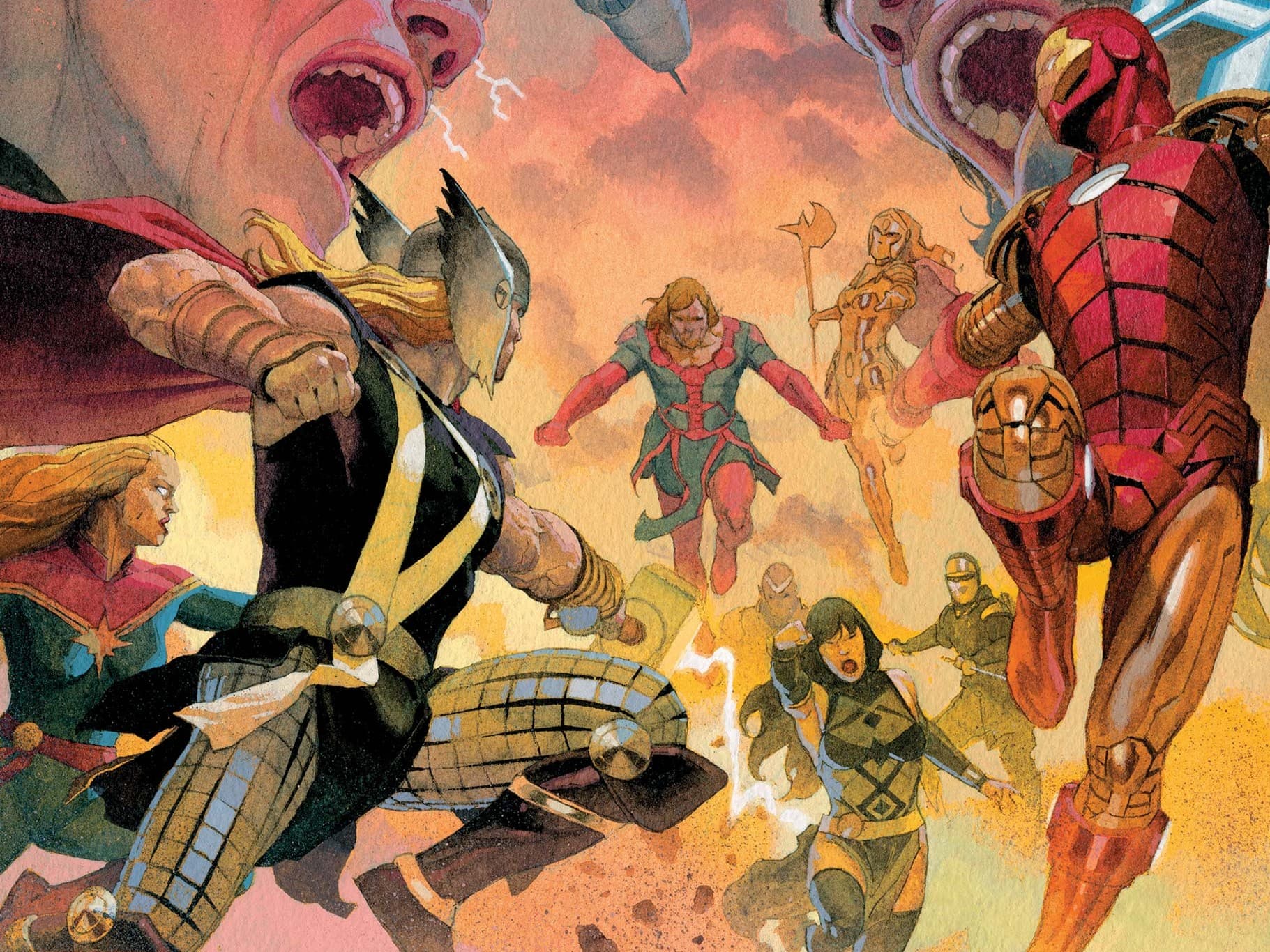 A.X.E.: DEATH TO THE MUTANTS (2022) #1 cover by Esad Ribic