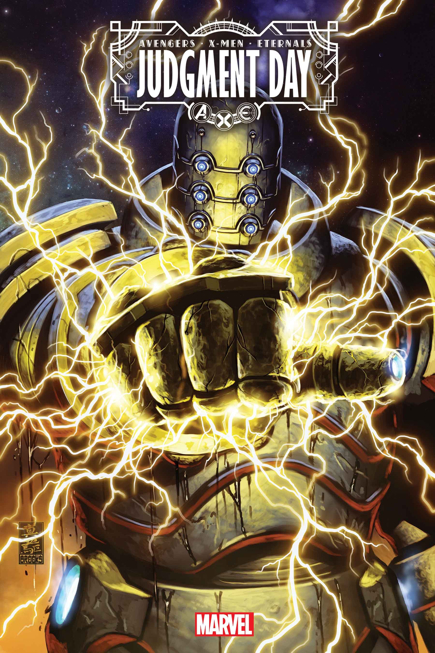 A.X.E.: JUDGMENT DAY #4 cover by Mark Brooks