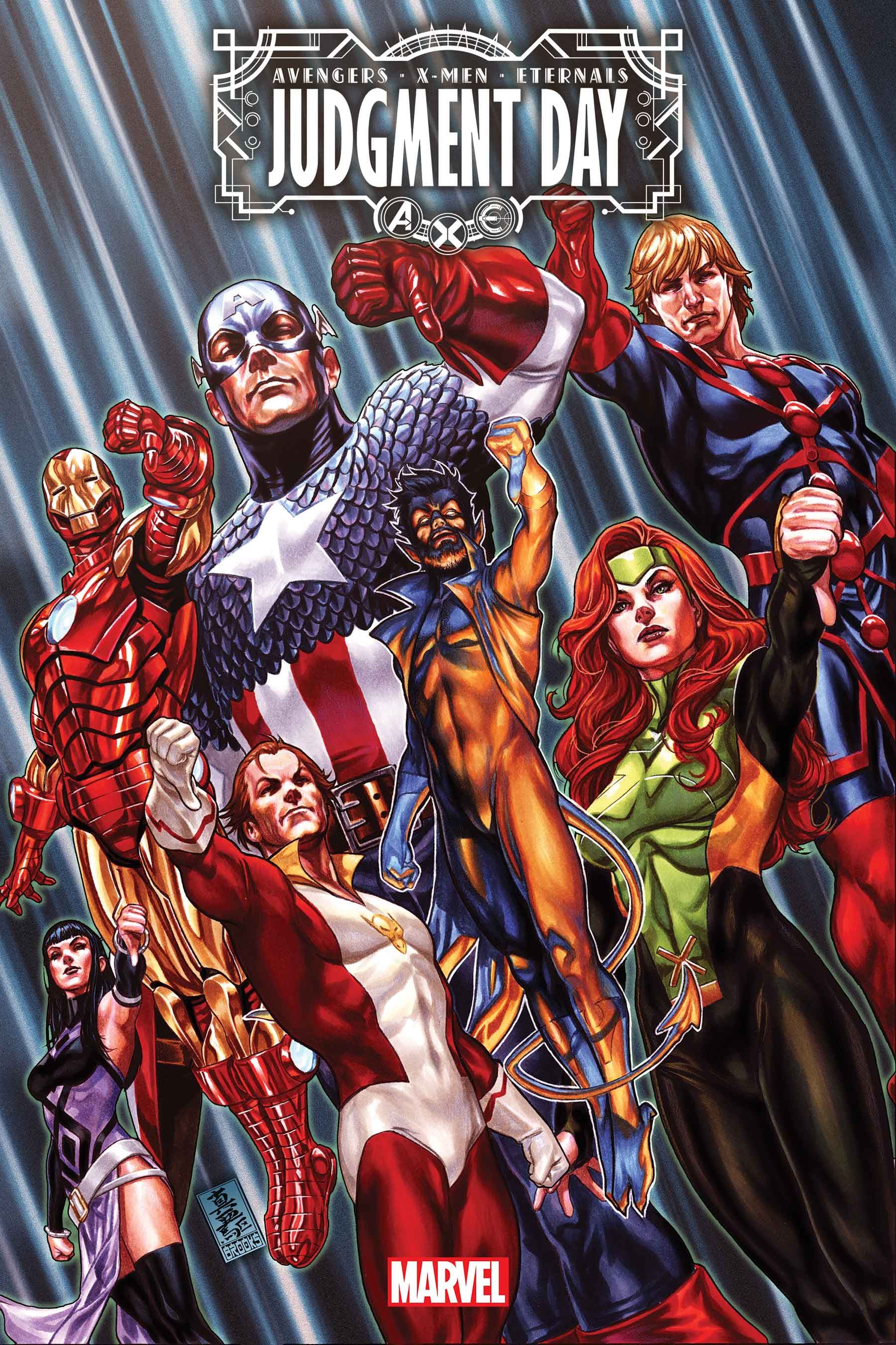 A.X.E.: JUDGMENT DAY #6 cover by Mark Brooks