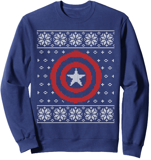 Buy it <a href=https://www.amazon.com/Marvel-Captain-America-Holiday-Sweatshirt/dp/B08M5D5T18>here</a>