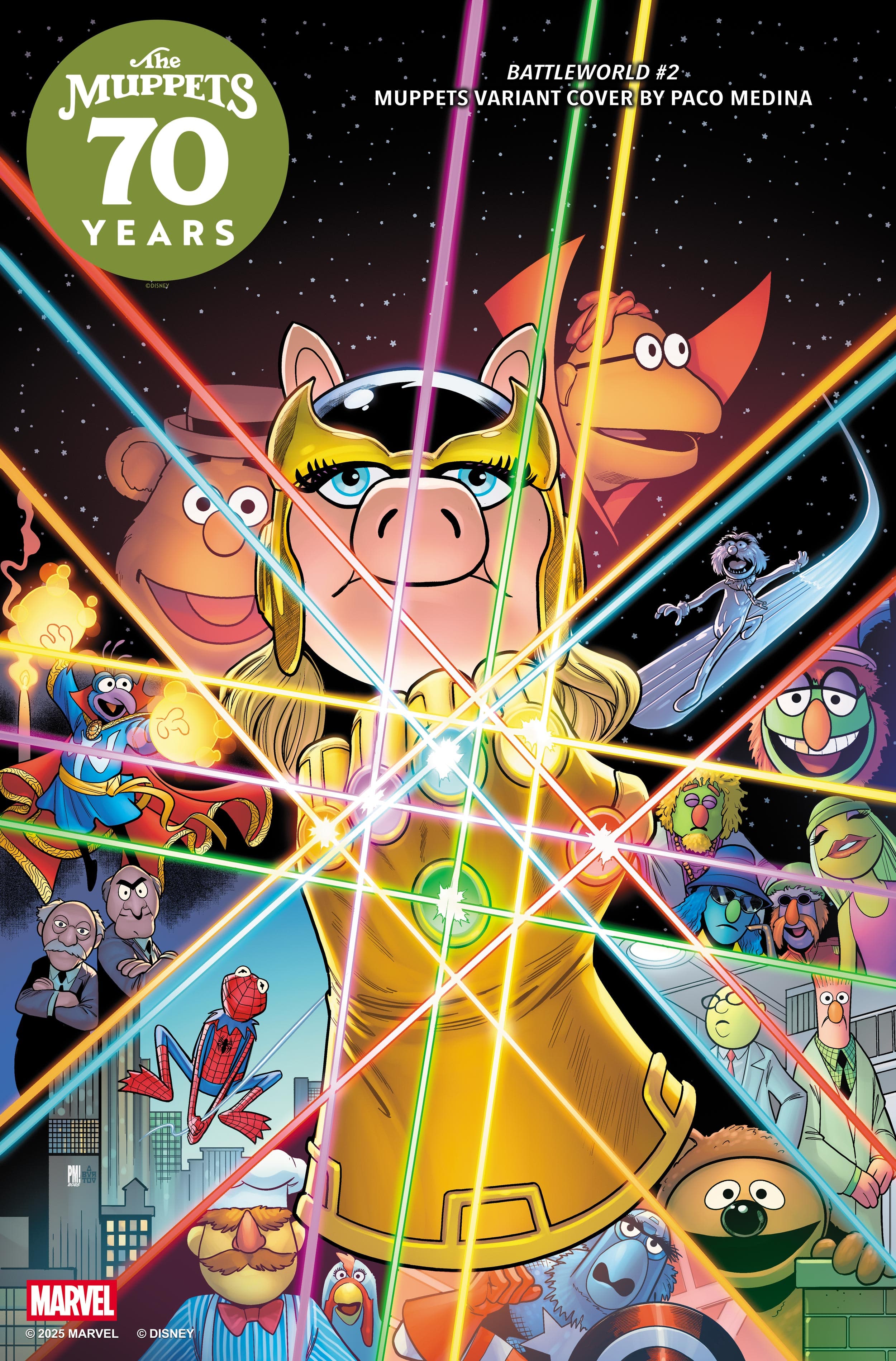 BATTLEWORLD #2 Muppets Variant Cover by PACO MEDINA