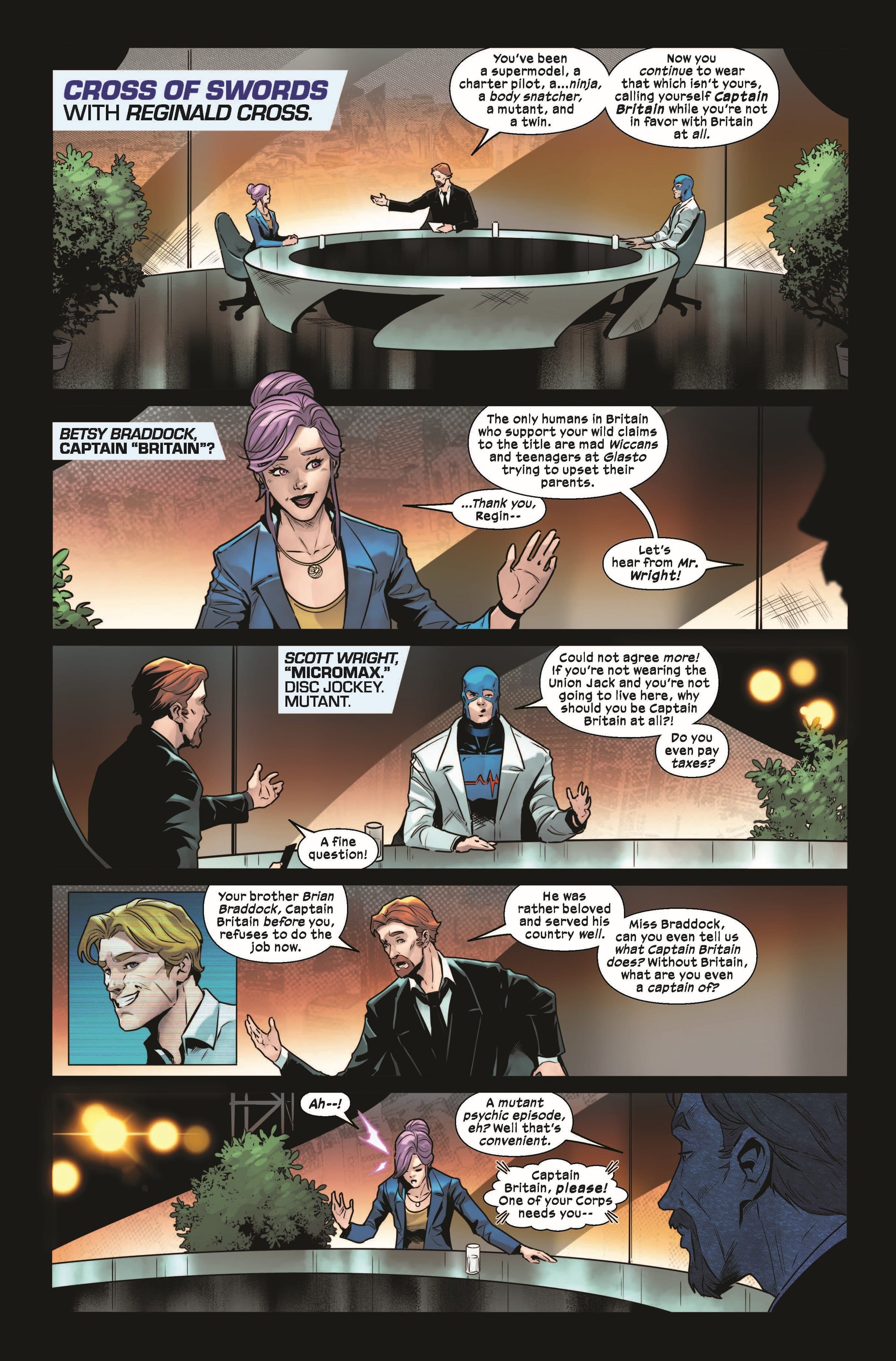 BETSY BRADDOCK: CAPTAIN BRITAIN (2023) #1 page by Tini Howard and Vasco Georgiev