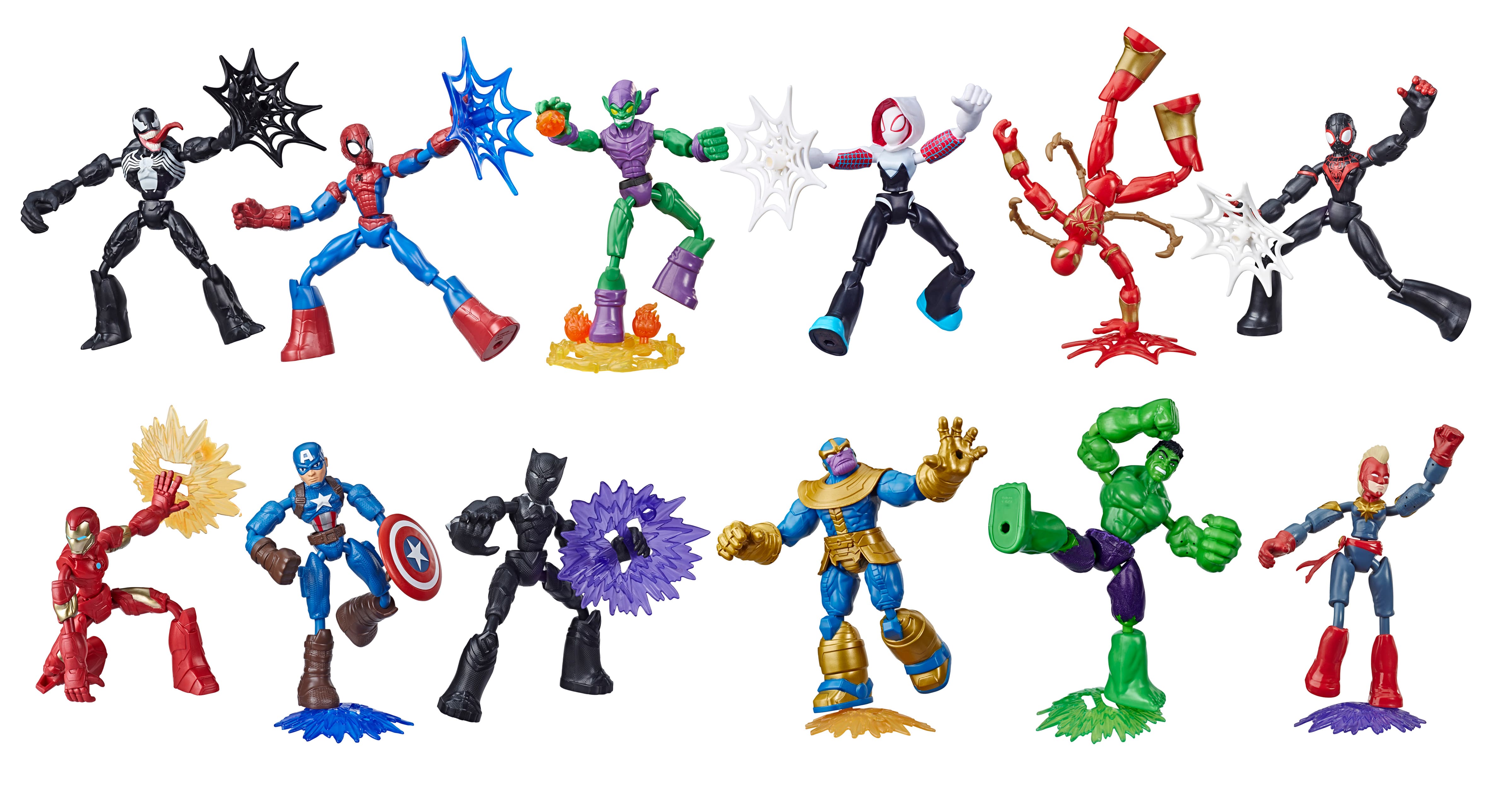 Marvel Hasbro Bend and Flex Figures