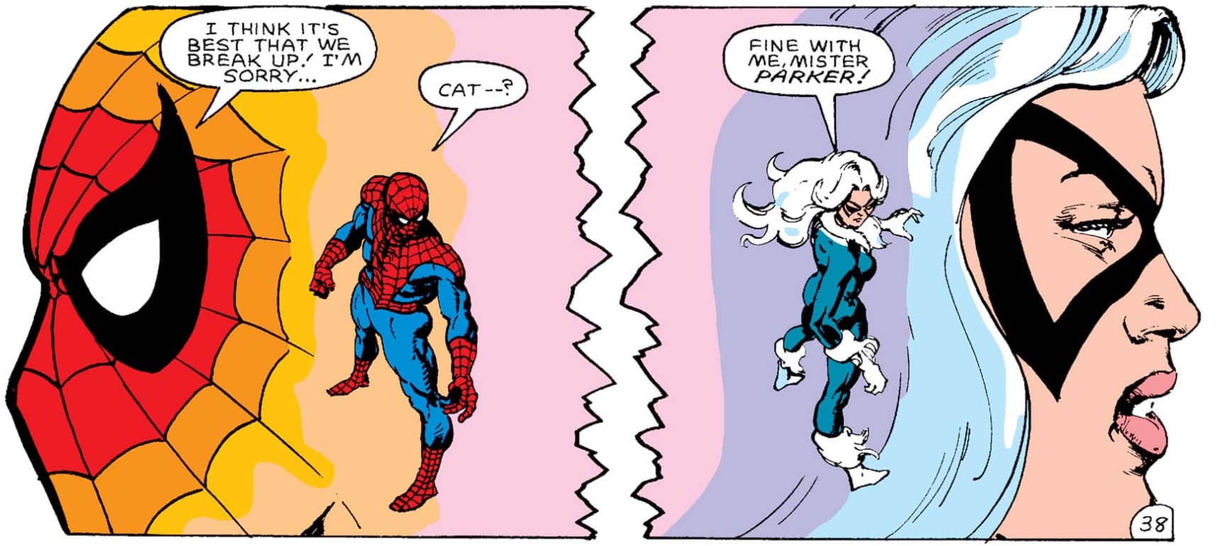 Black Cat and Spidey break up