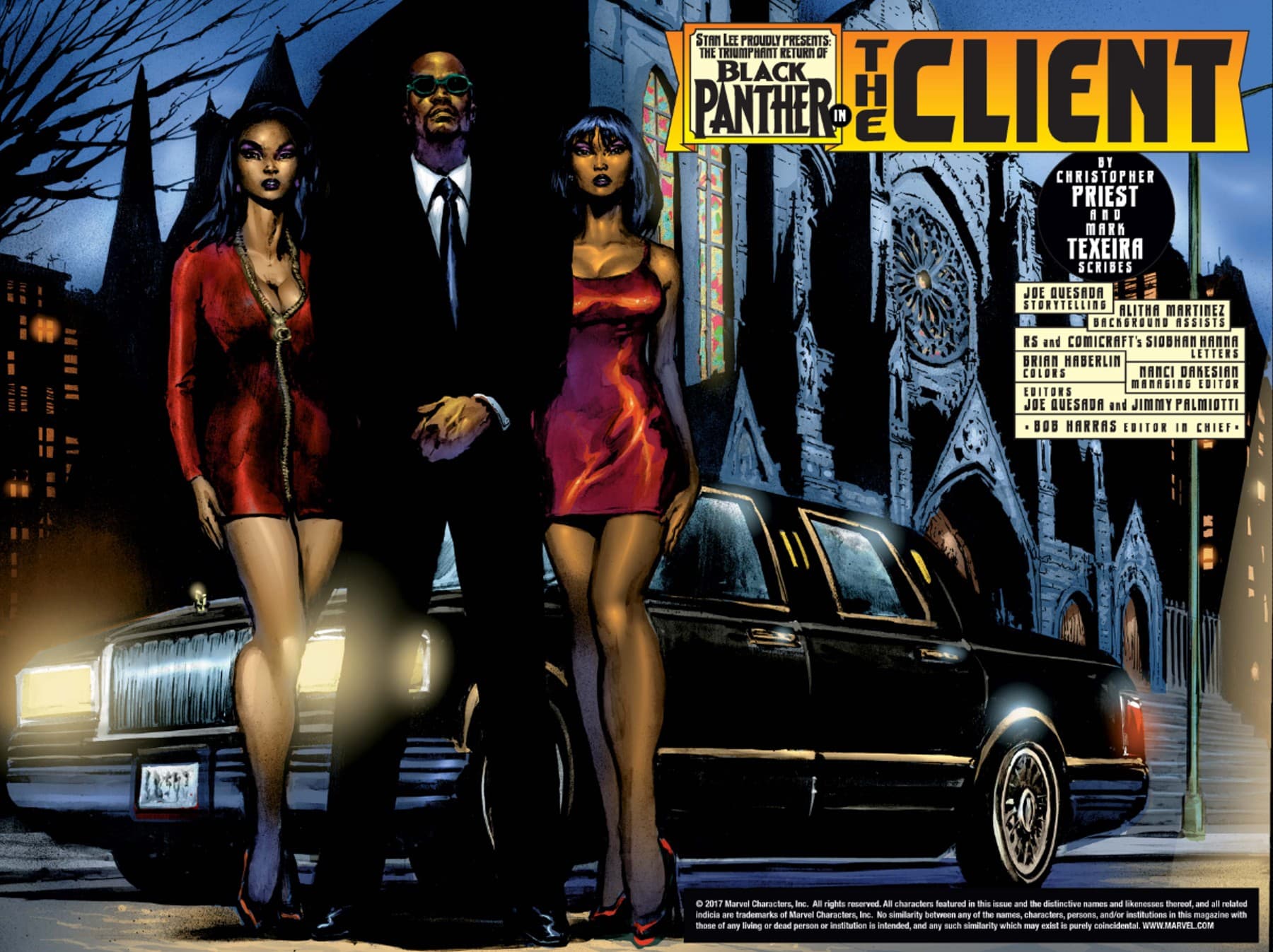 BLACK PANTHER (1998) #1 panel by Joe Quesada and Alitha Martinez