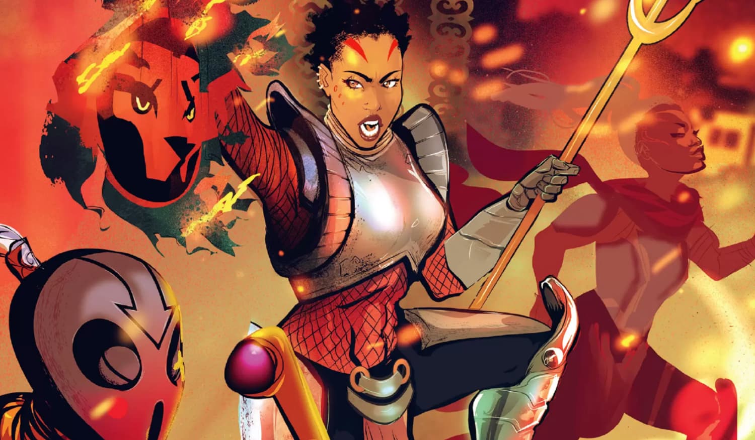 BLACK PANTHER: WORLD OF WAKANDA (2016) #5 cover by Afua Richardson