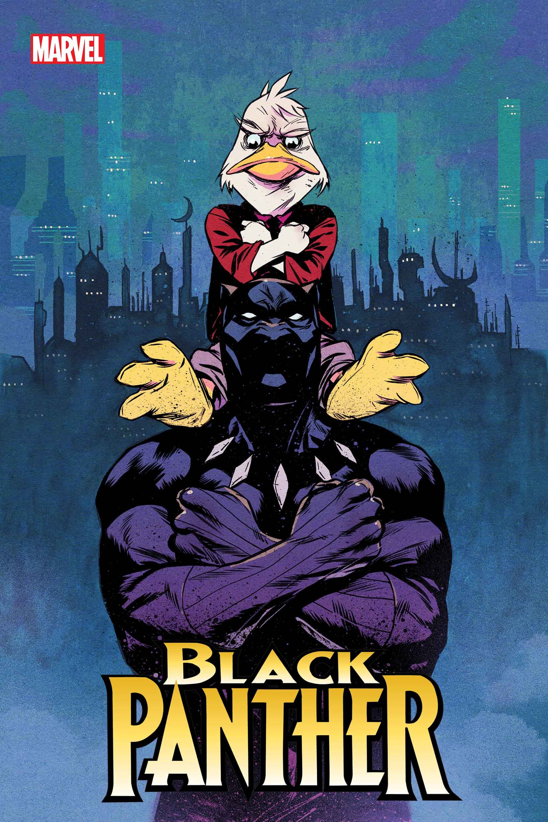 BLACK PANTHER #1 Howard the Duck Variant Cover by Sanford Greene
