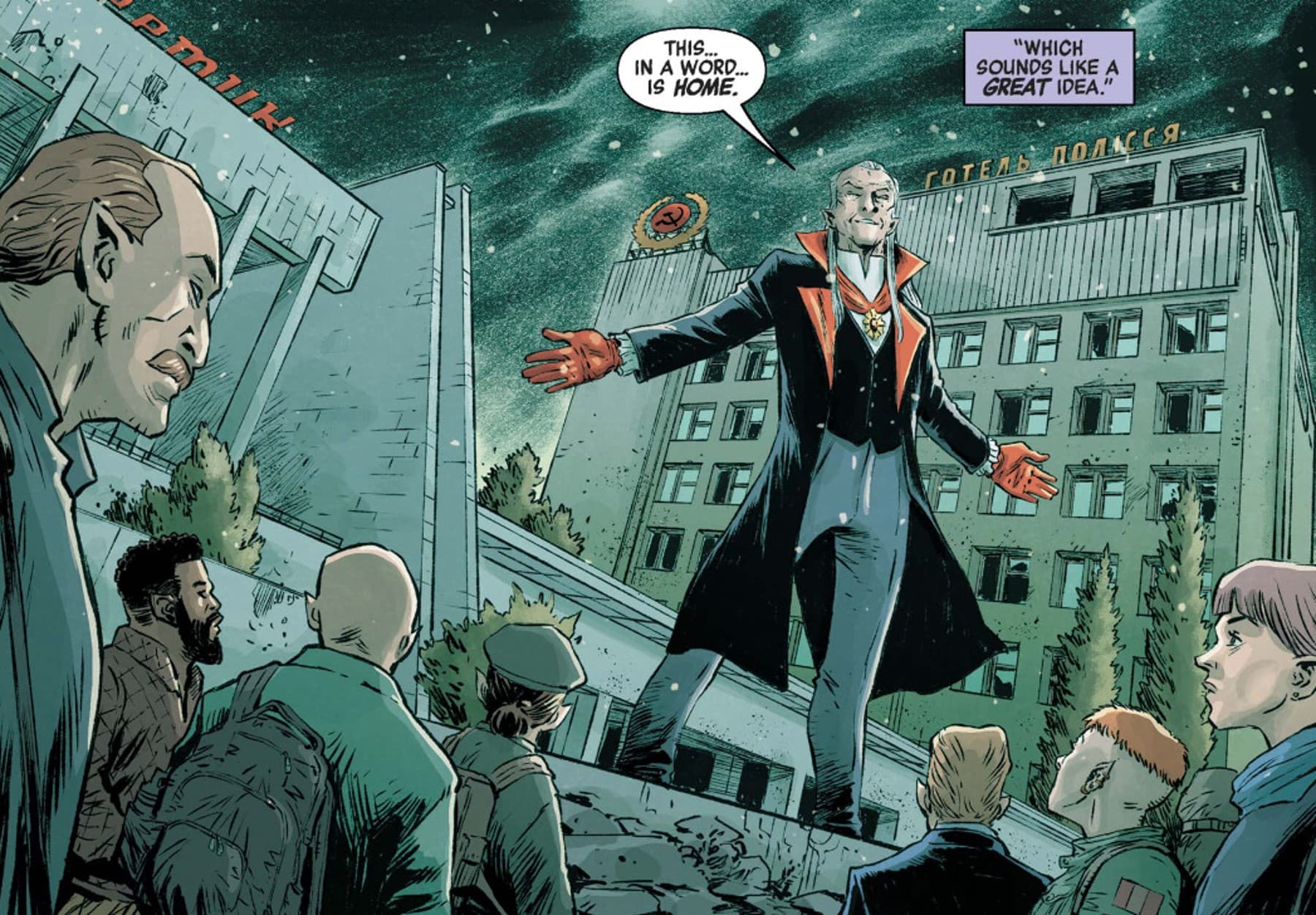 BLADE: VAMPIRE NATION (2022) #1 panel by Mark Russell and Dave Wachter