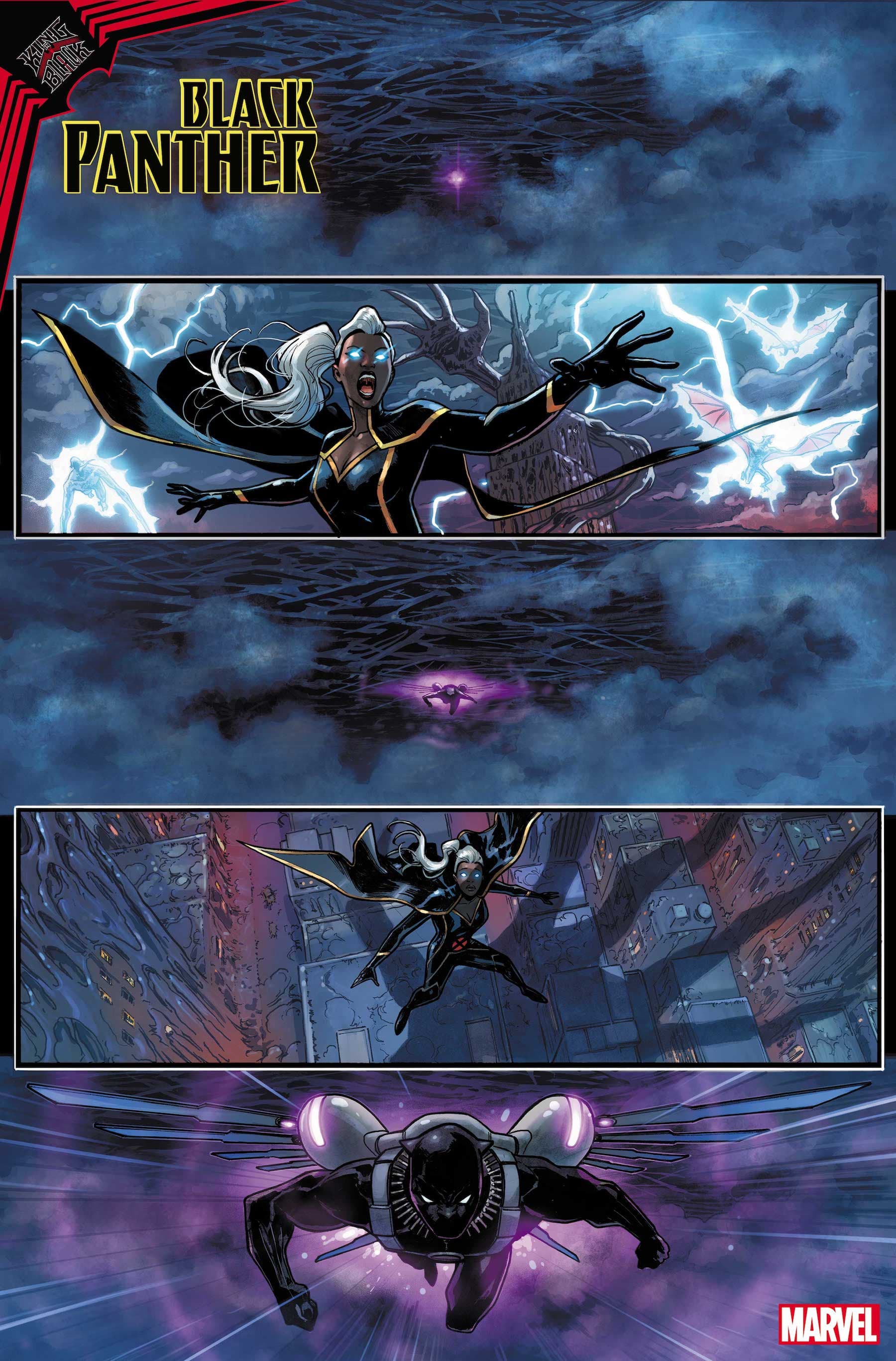 KING IN BLACK: BLACK PANTHER #1 preview art by Germán Peralta with colors by Jesus Aburtov