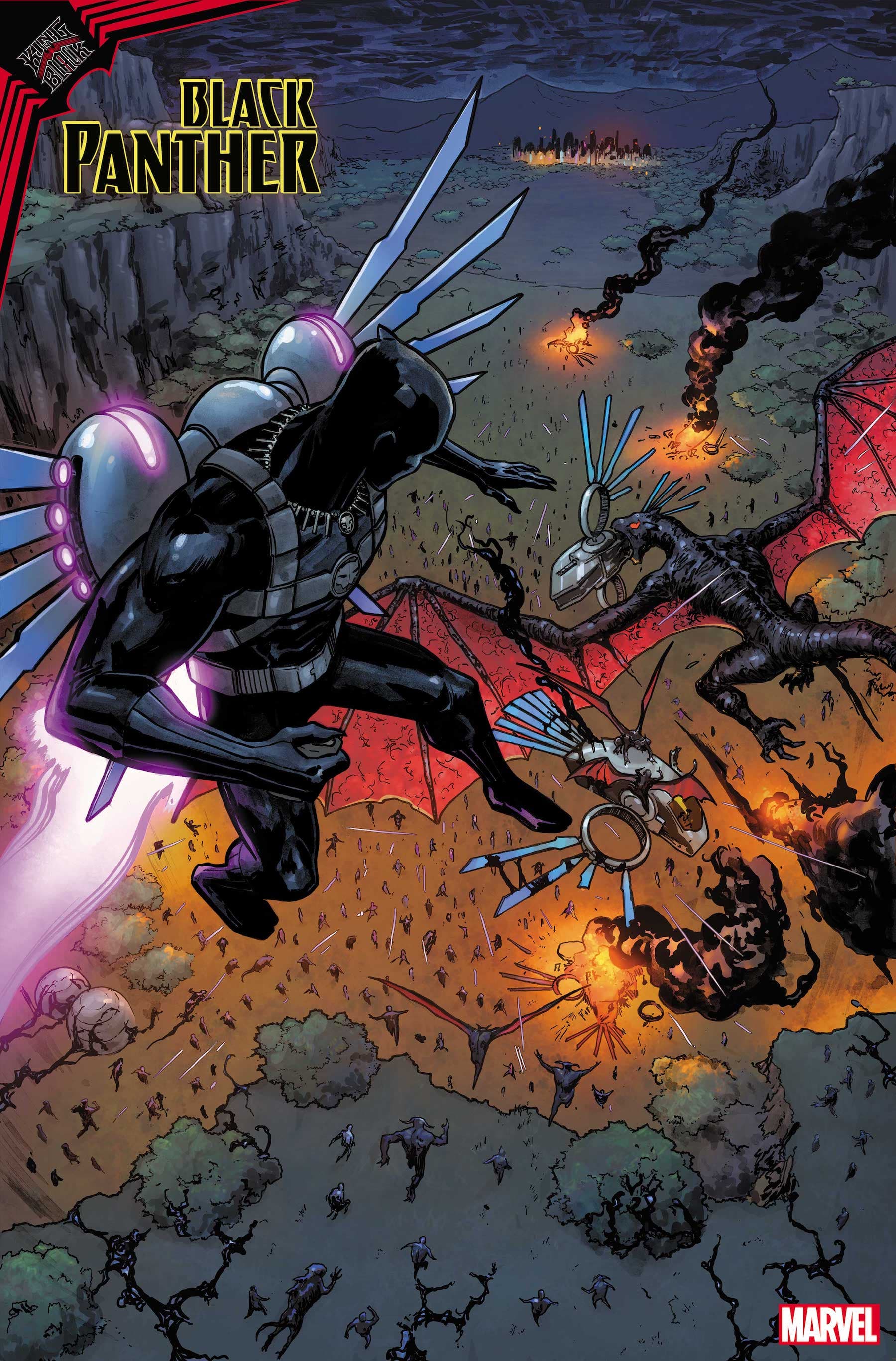 KING IN BLACK: BLACK PANTHER #1 preview art by Germán Peralta with colors by Jesus Aburtov