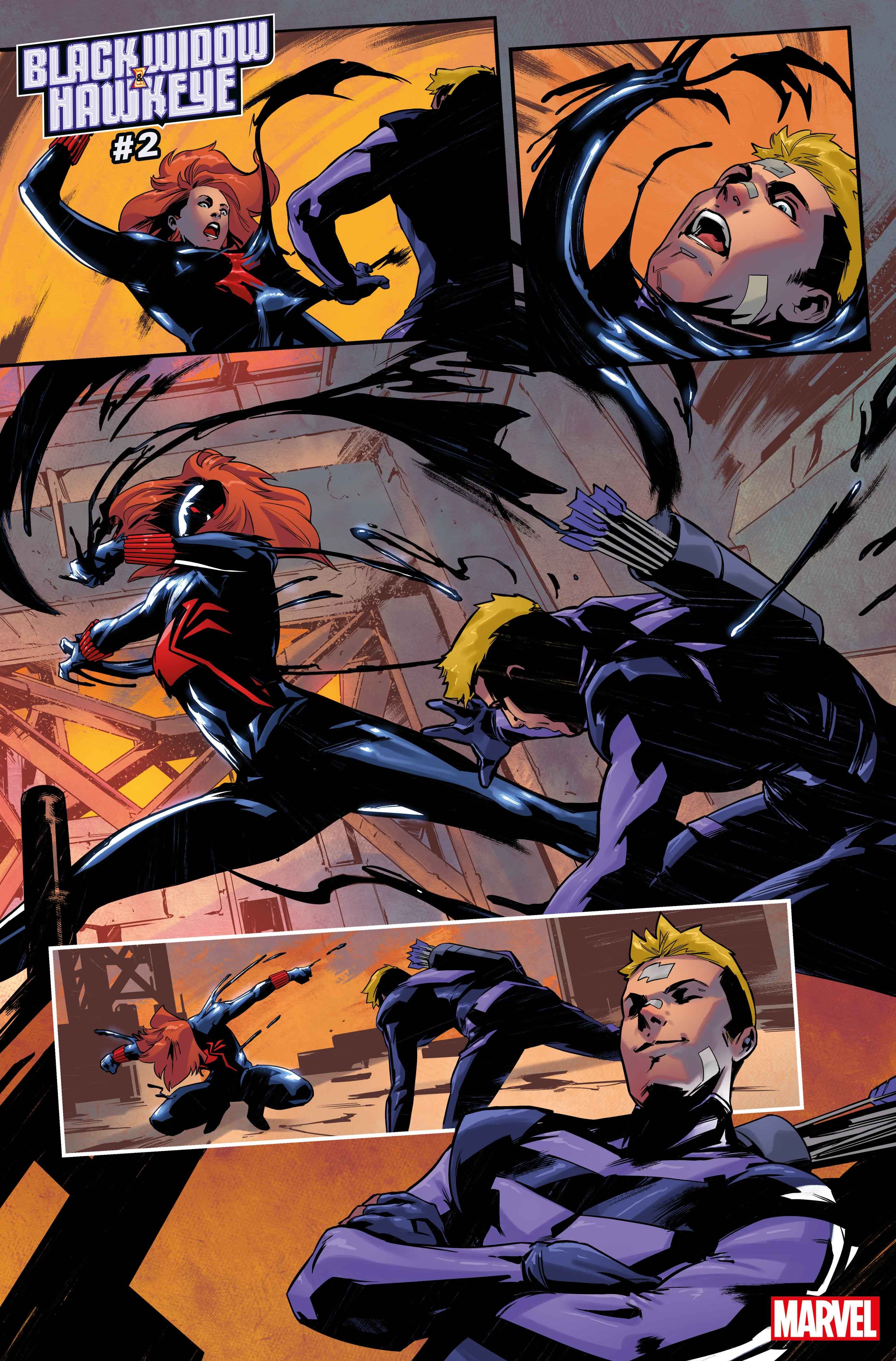 BLACK WIDOW & HAWKEYE (2024) #1 interior artwork by Paolo Villanelli