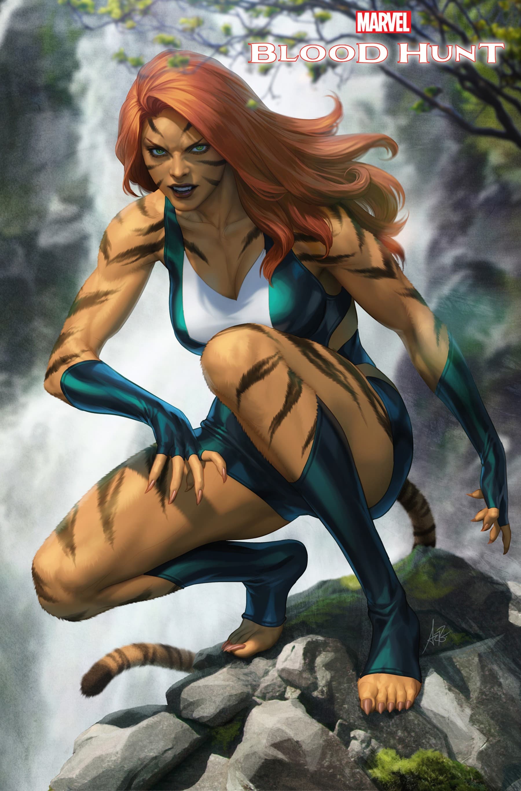 BLOOD HUNT #1 variant cover by Stanley "Artgerm" Lau