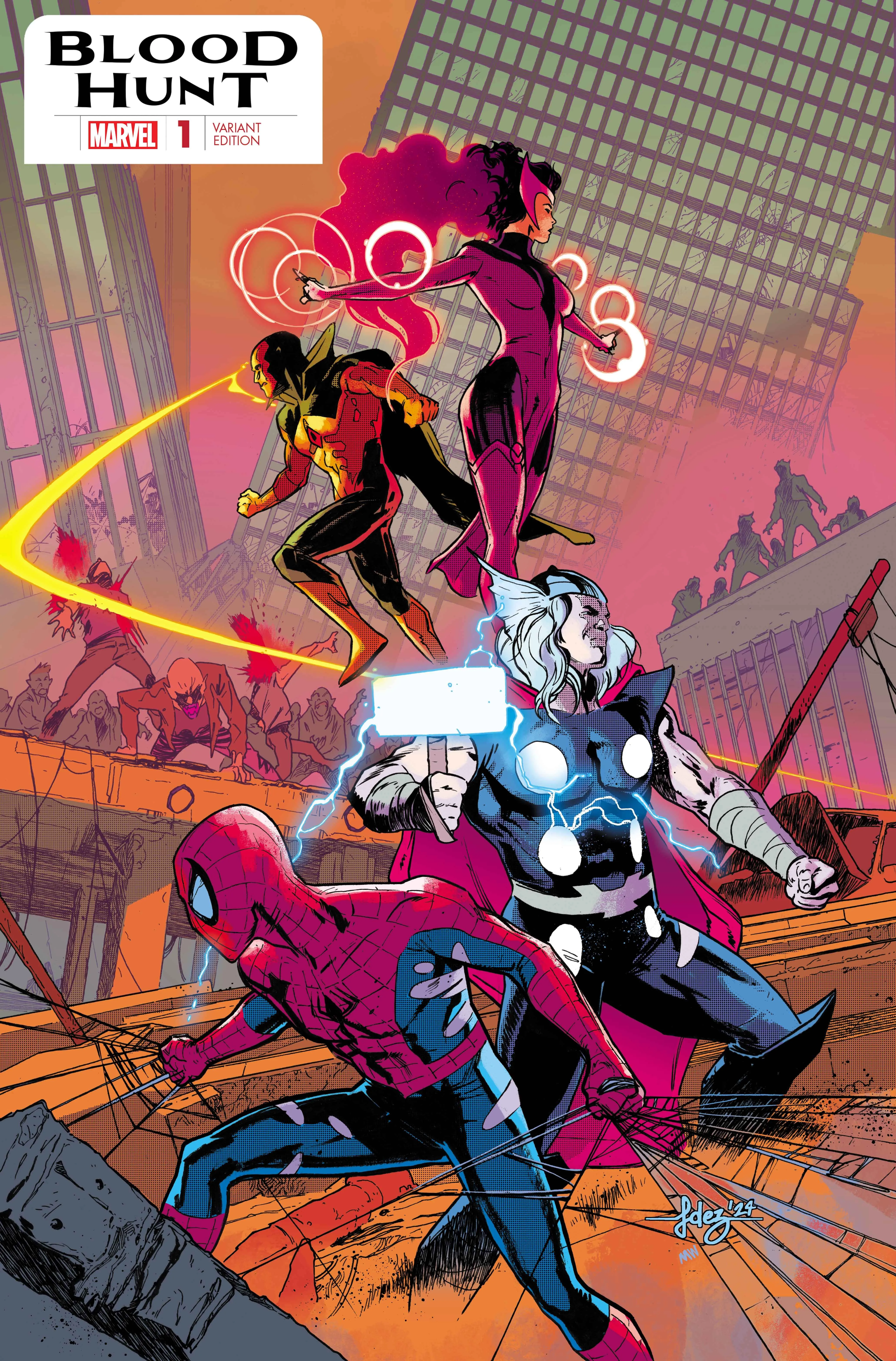 Javier Fernandez's 'Blood Hunt' #1 Foil Cover Leaves the Avengers