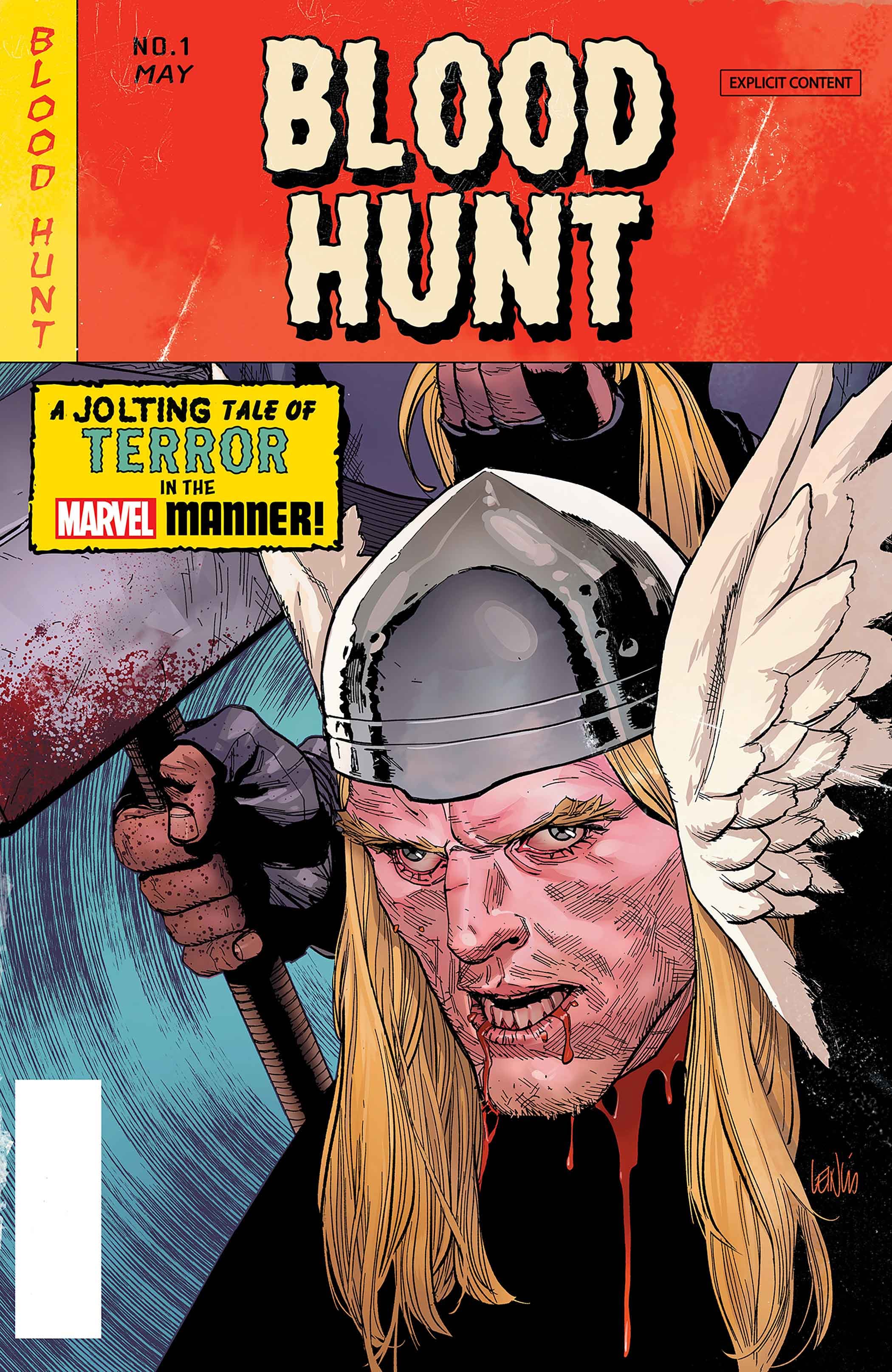 BLOOD HUNT #1 Red Band Edition Bloody Homage Variant Cover by Leinil Francis Yu