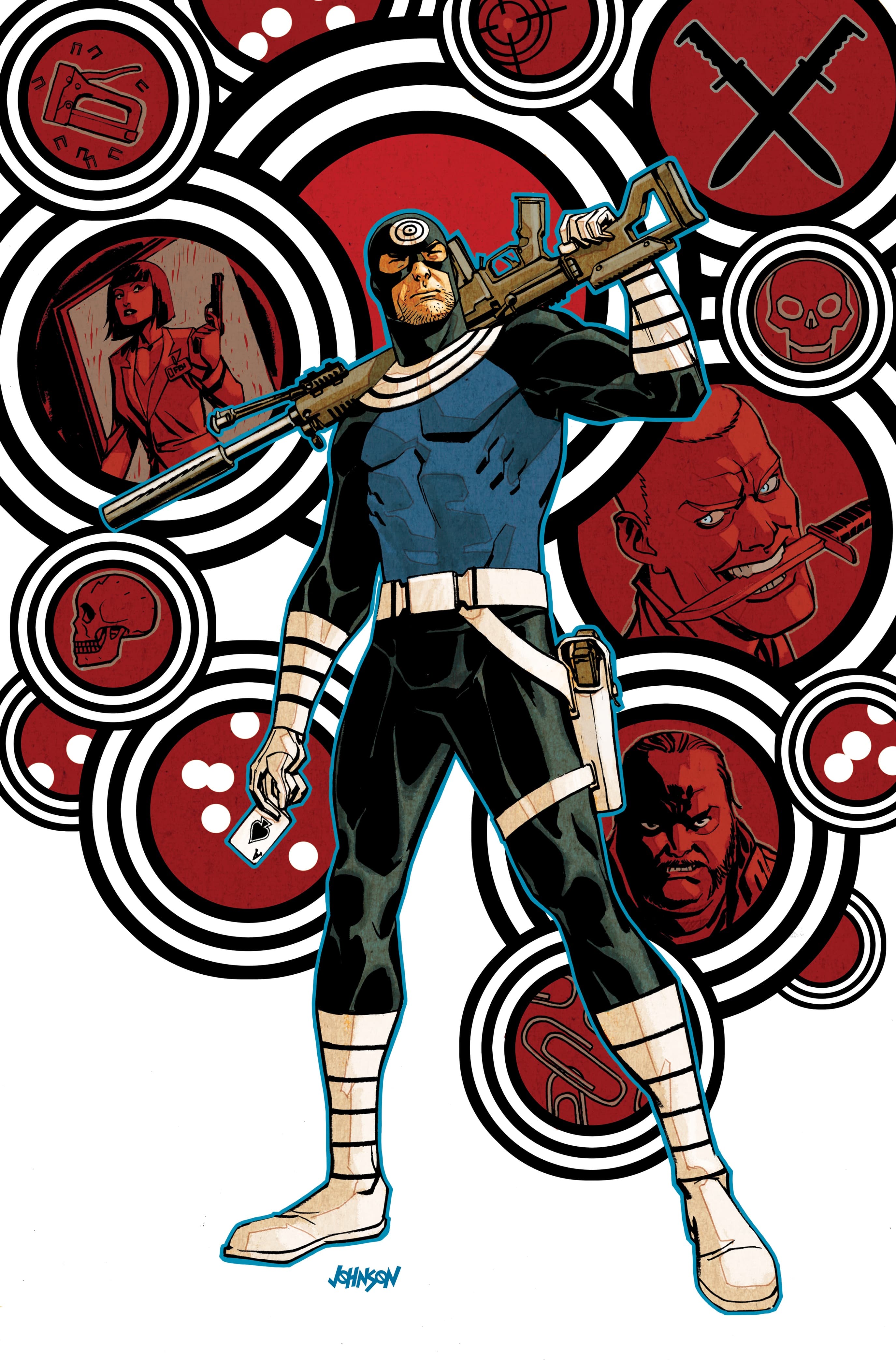 BULLSEYE (2017) #1 cover by Dave Johnson