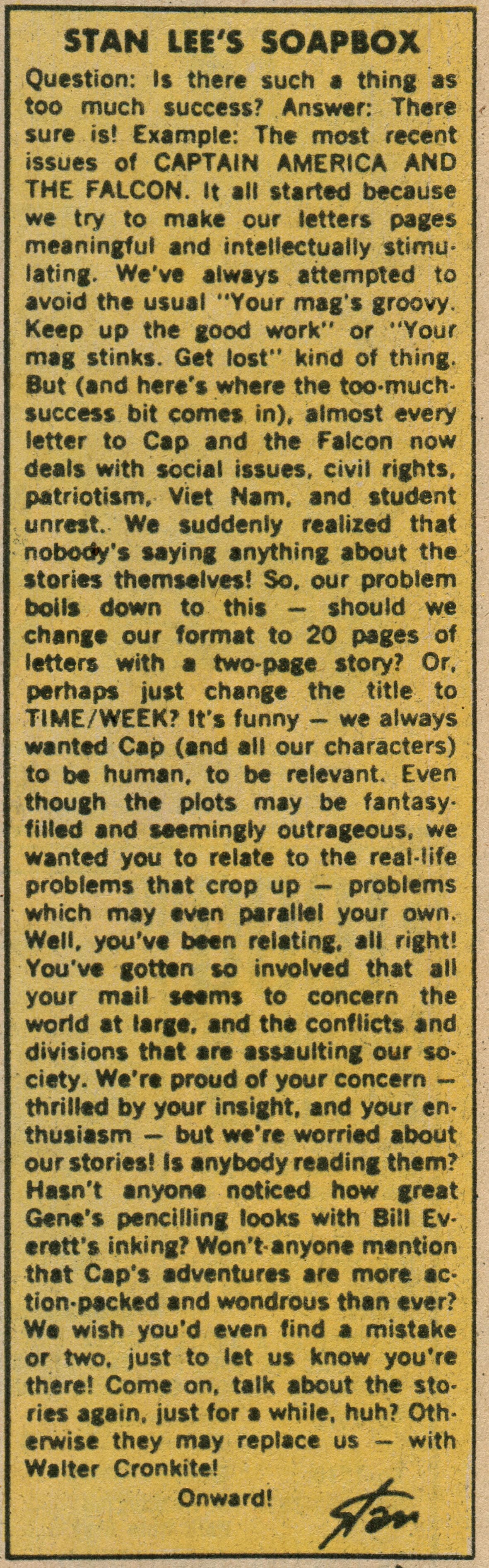 Stan's Soapbox