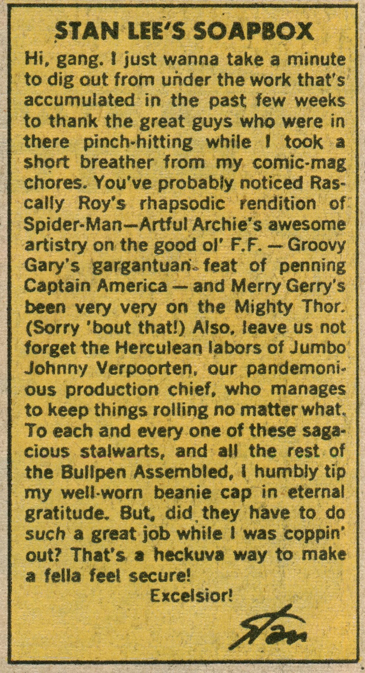 Stan's Soapbox