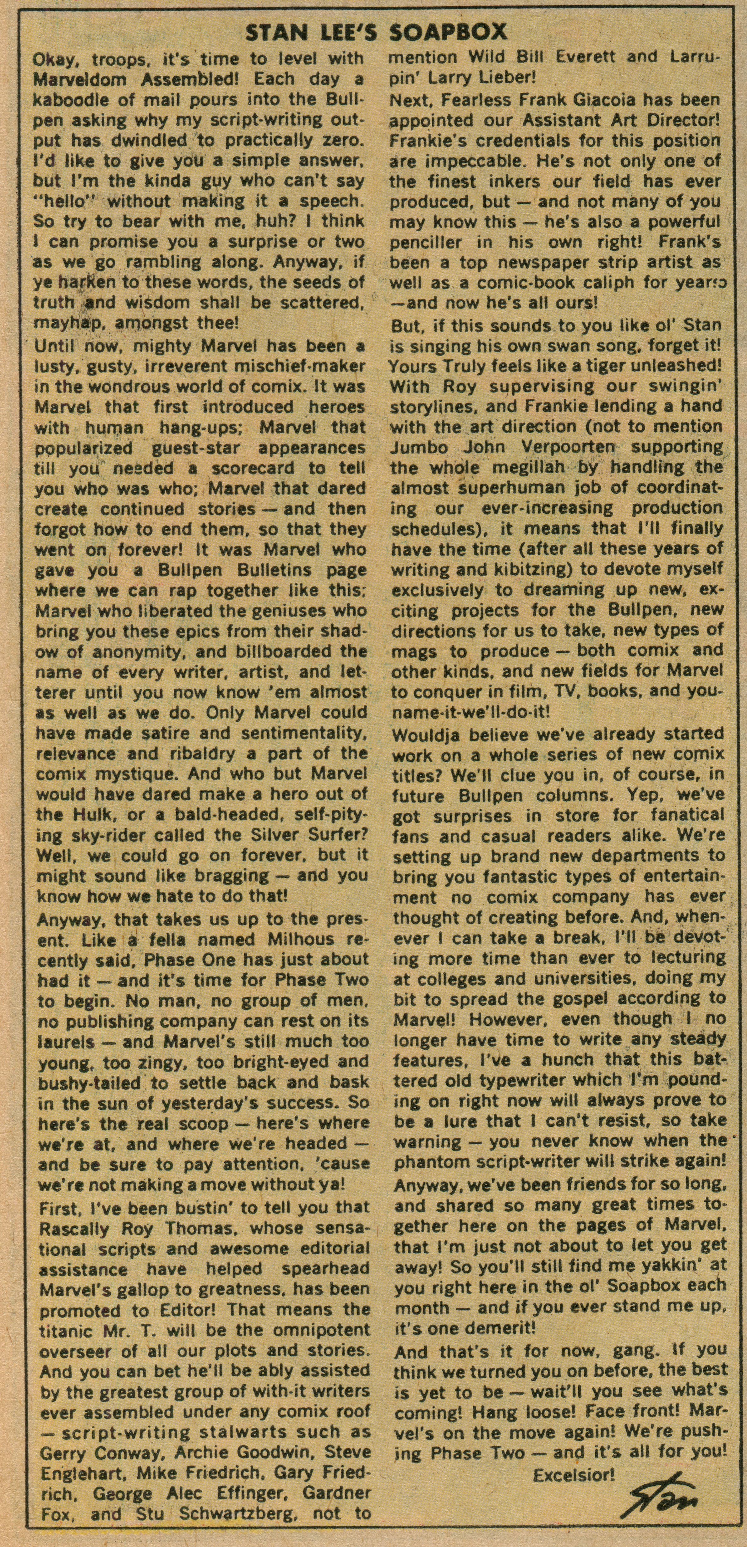 Stan's Soapbox