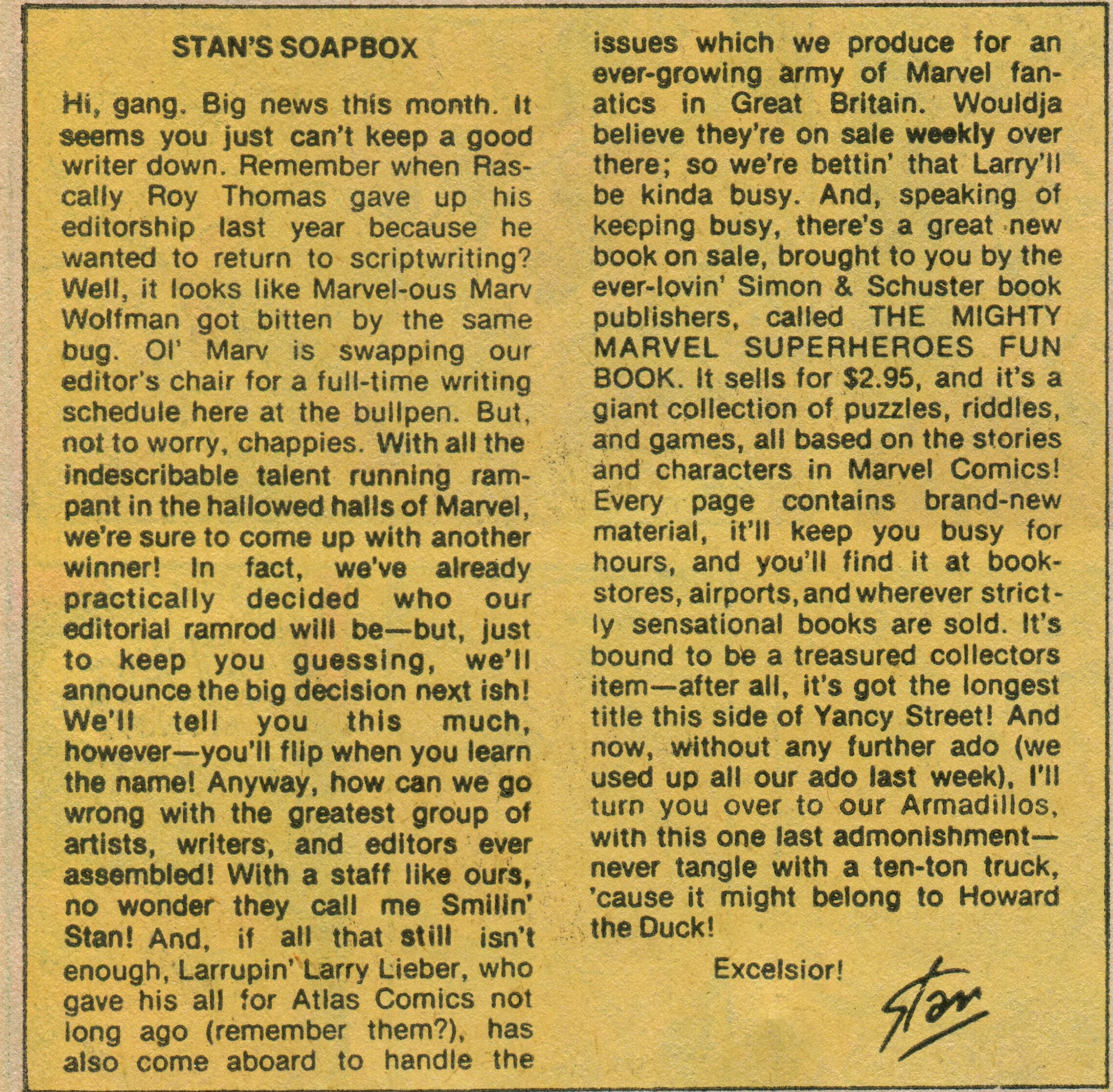 Stan's Soapbox