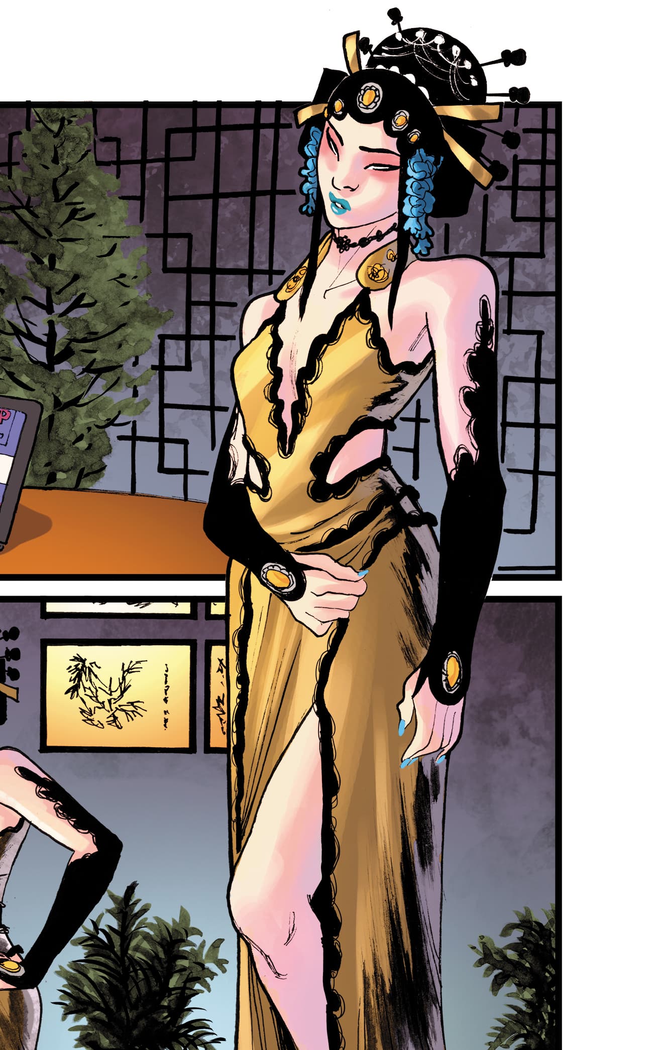 BLACK WIDOW #3 interior art by Flaviano with colors by Veronica Gandini