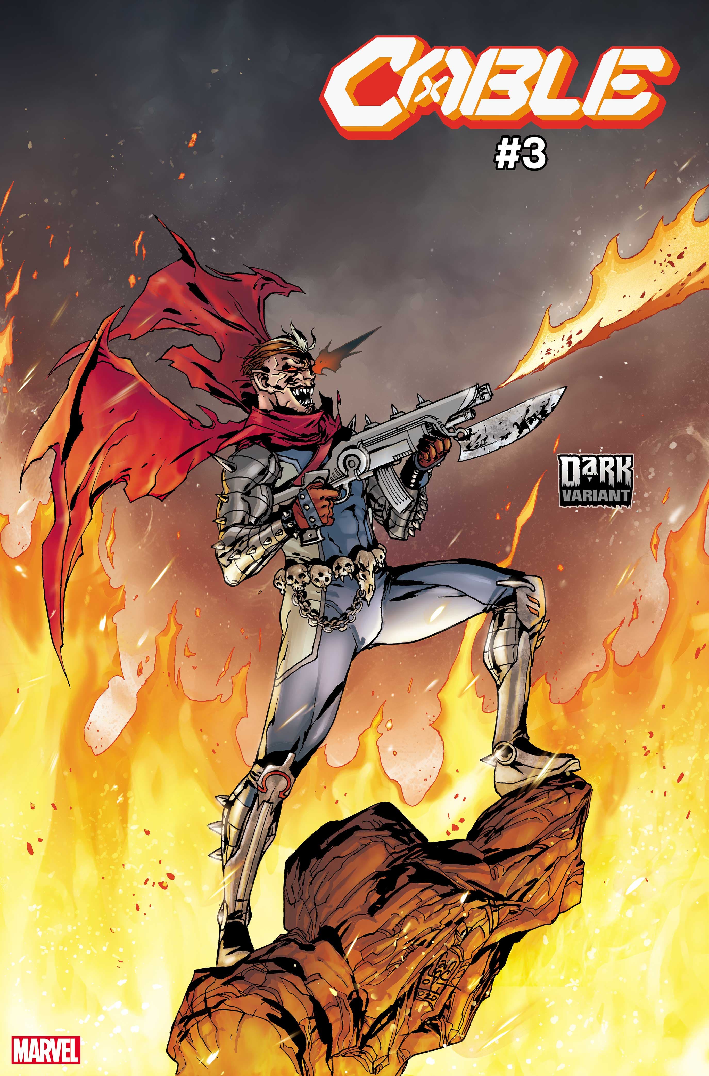 CABLE #3 DARK MARVEL VARIANT by GIUSEPPE CAMUNCOLI with colors by GIADA MARCHISIO