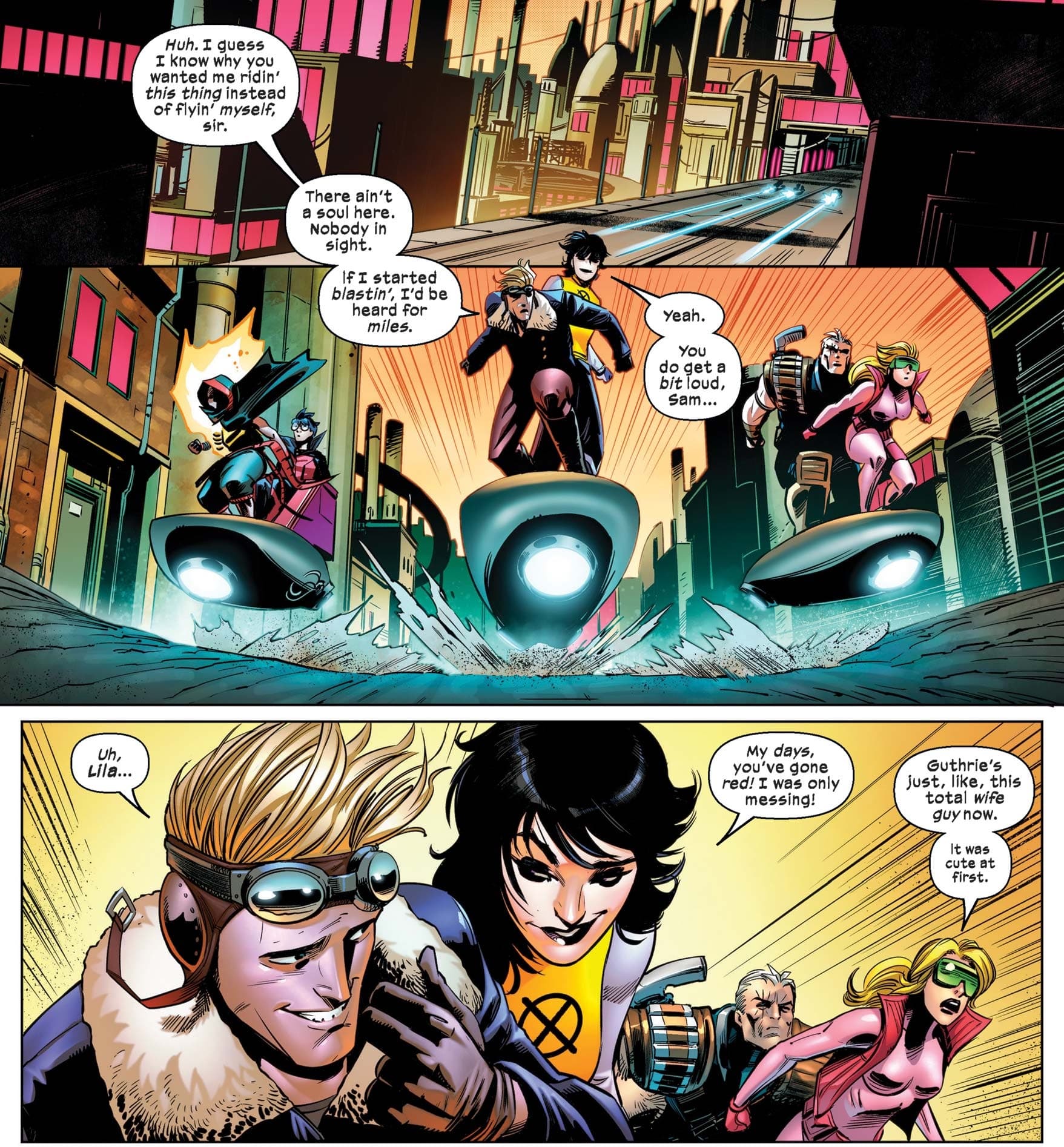 Sam and Lila catch up in CABLE: RELOADED (2021) #1.