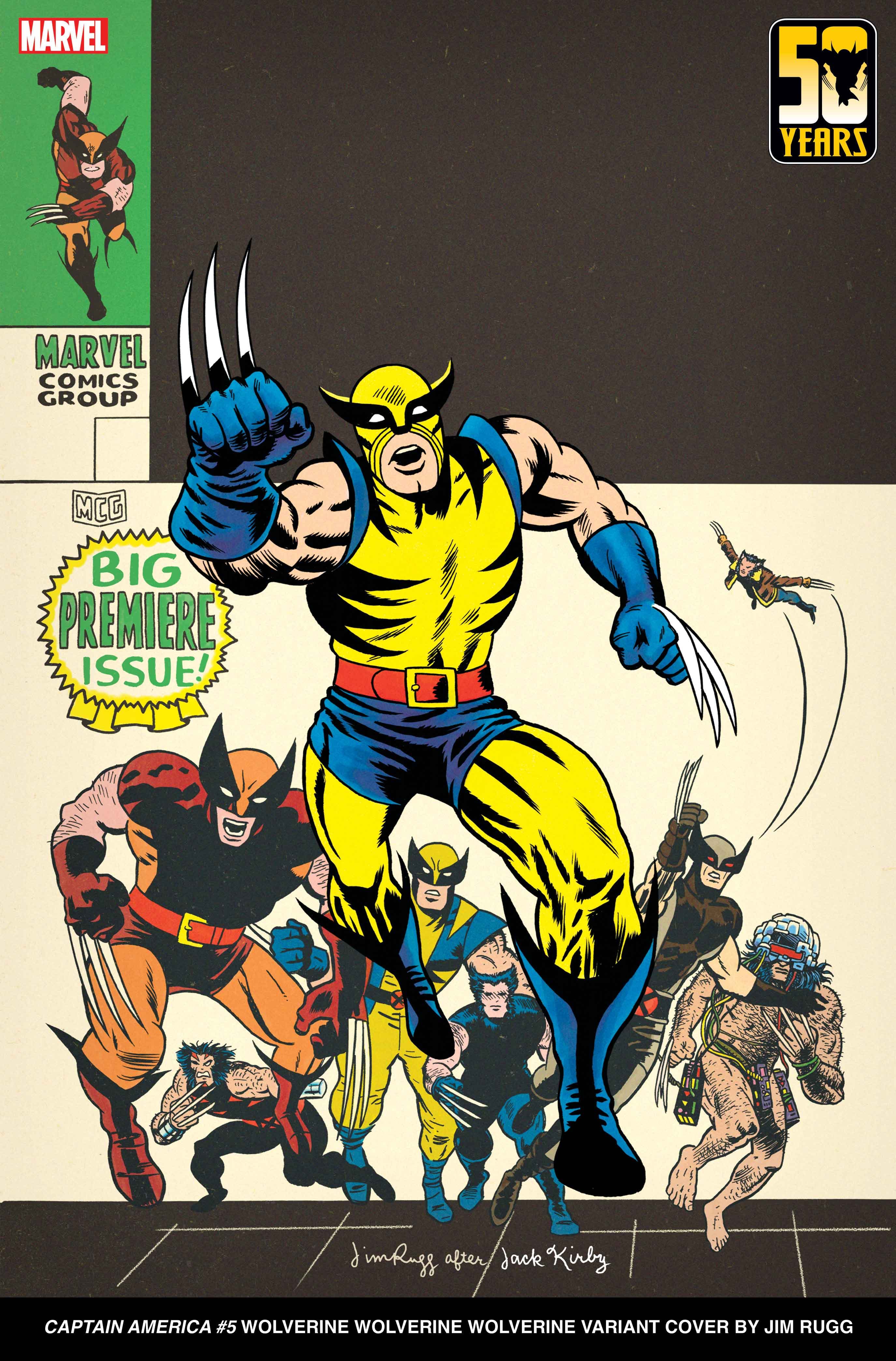 CAPTAIN AMERICA #5 Wolverine Wolverine Wolverine Variant Cover by Jim Rugg