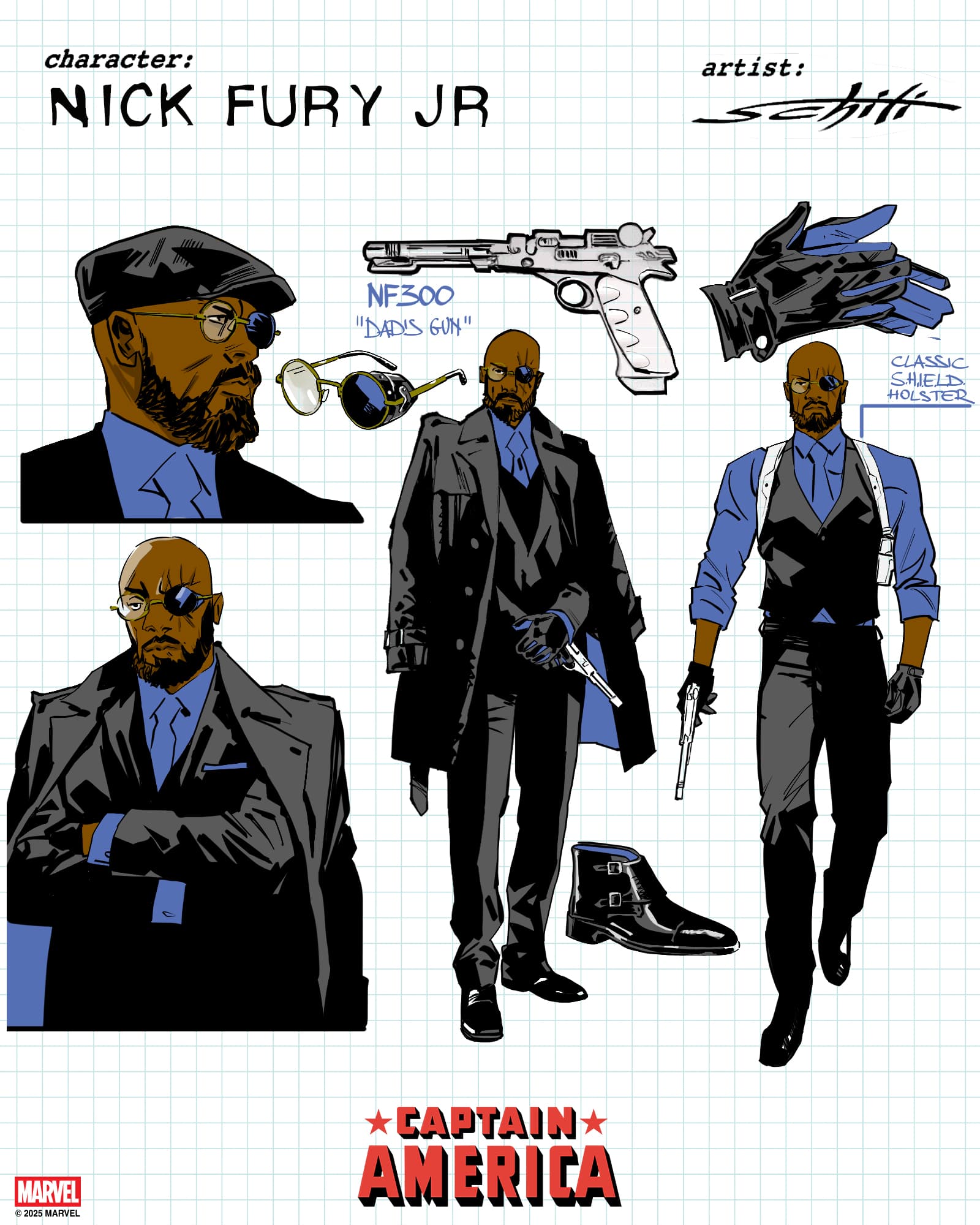 Nick Fury Jr. All New S.H.I.E.L.D. Character Design by Valerio Schiti