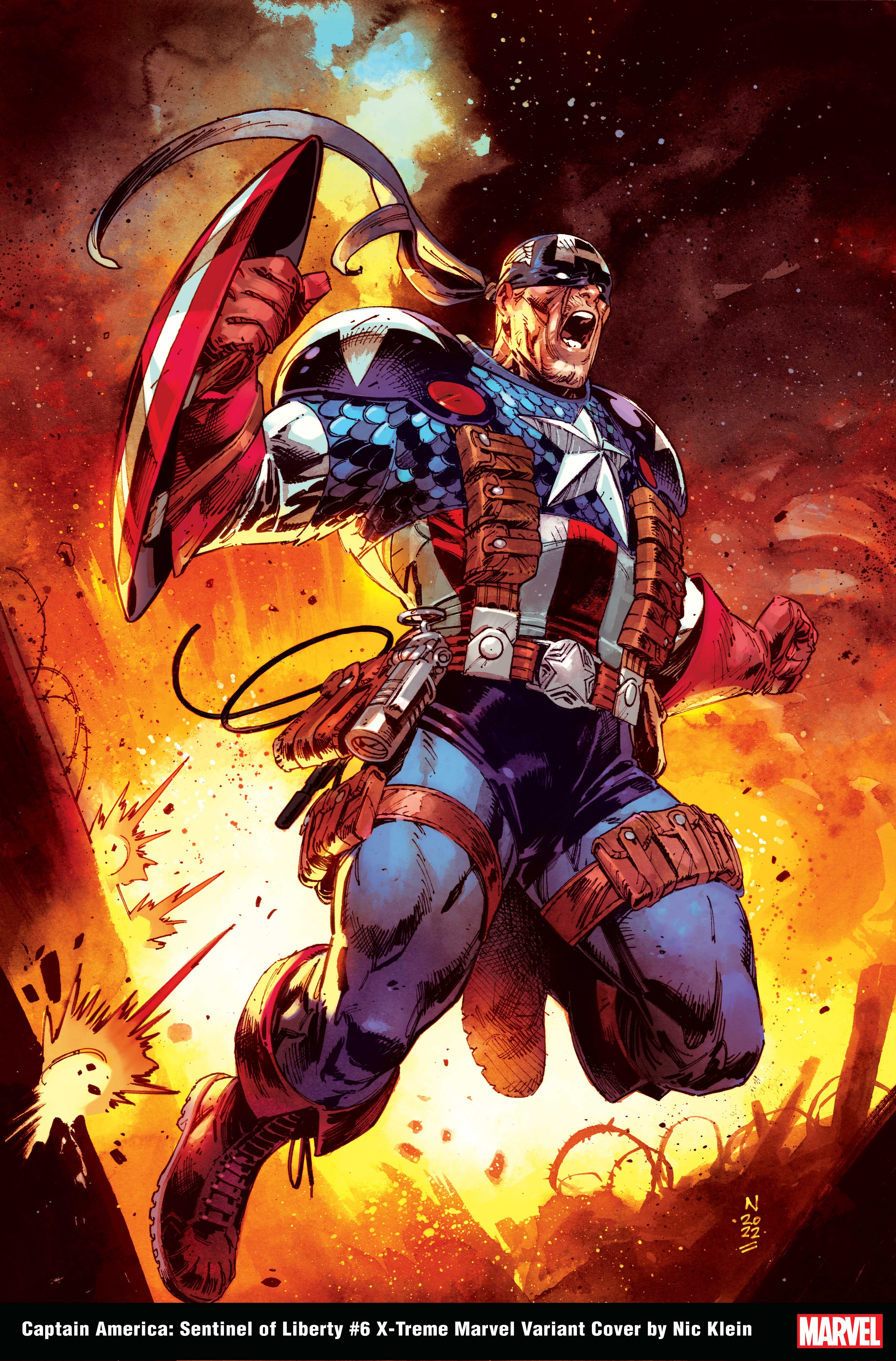 CAPTAIN AMERICA: SENTINEL OF LIBERTY #6 X-TREME MARVEL VARIANT COVER by NIC KLEIN