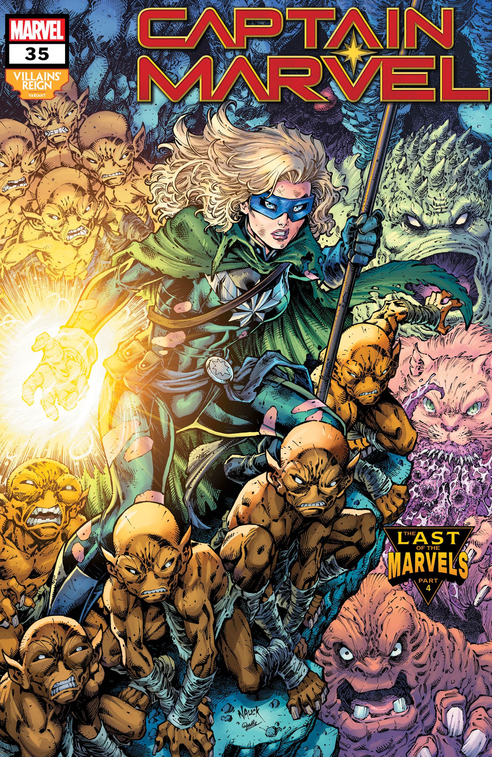 CAPTAIN MARVEL #35 Villains’ Reign Variant Cover by TODD NAUCK
