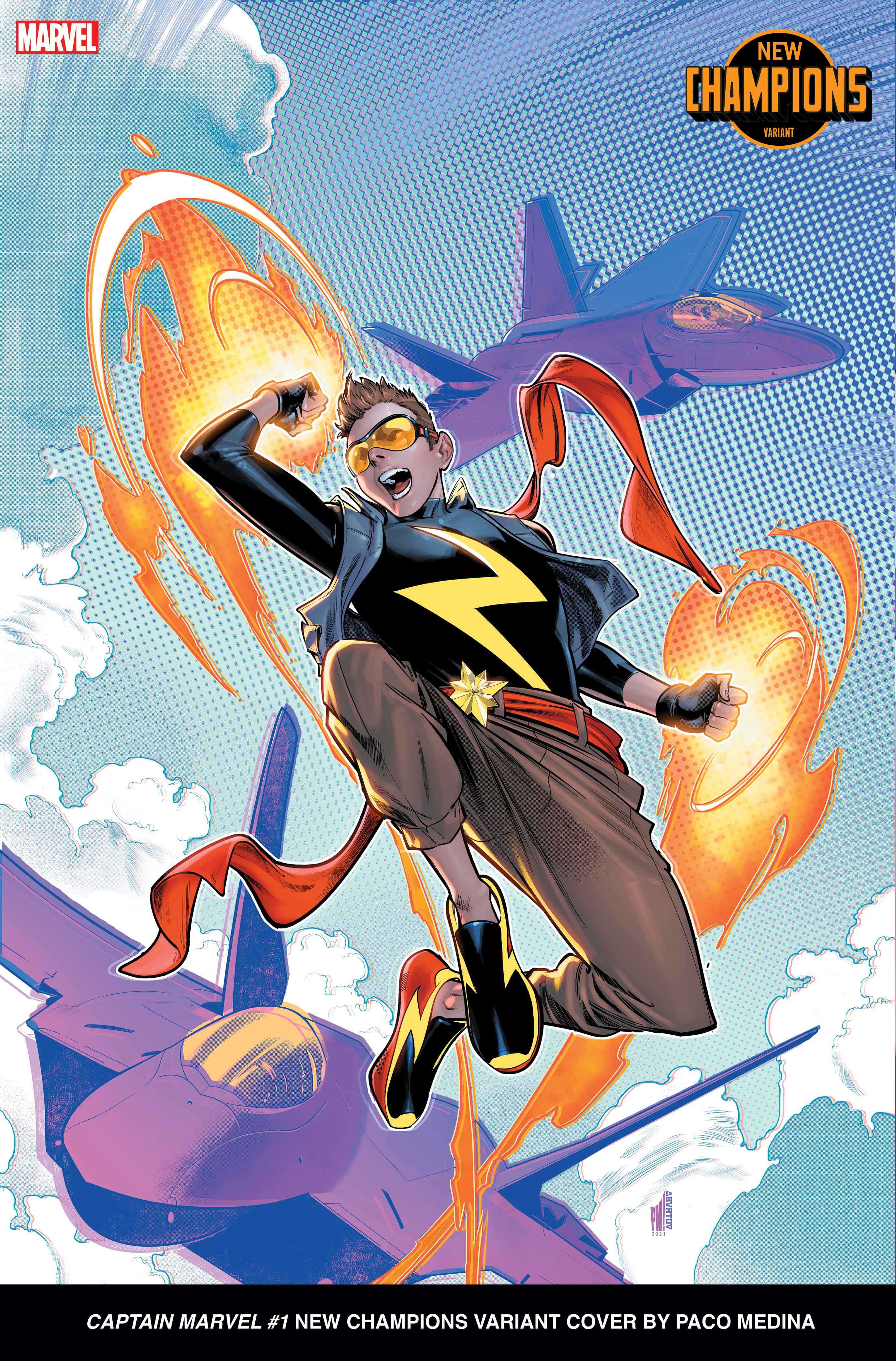 CAPTAIN MARVEL #1 New Champions Variant Cover by Paco Medina