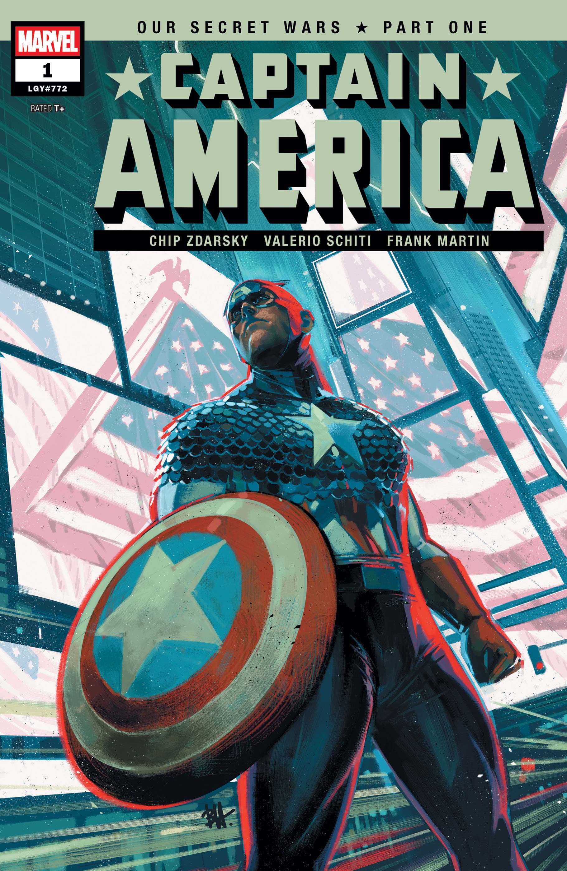 CAPTAIN AMERICA (2025) #1 cover by Ben Harvey