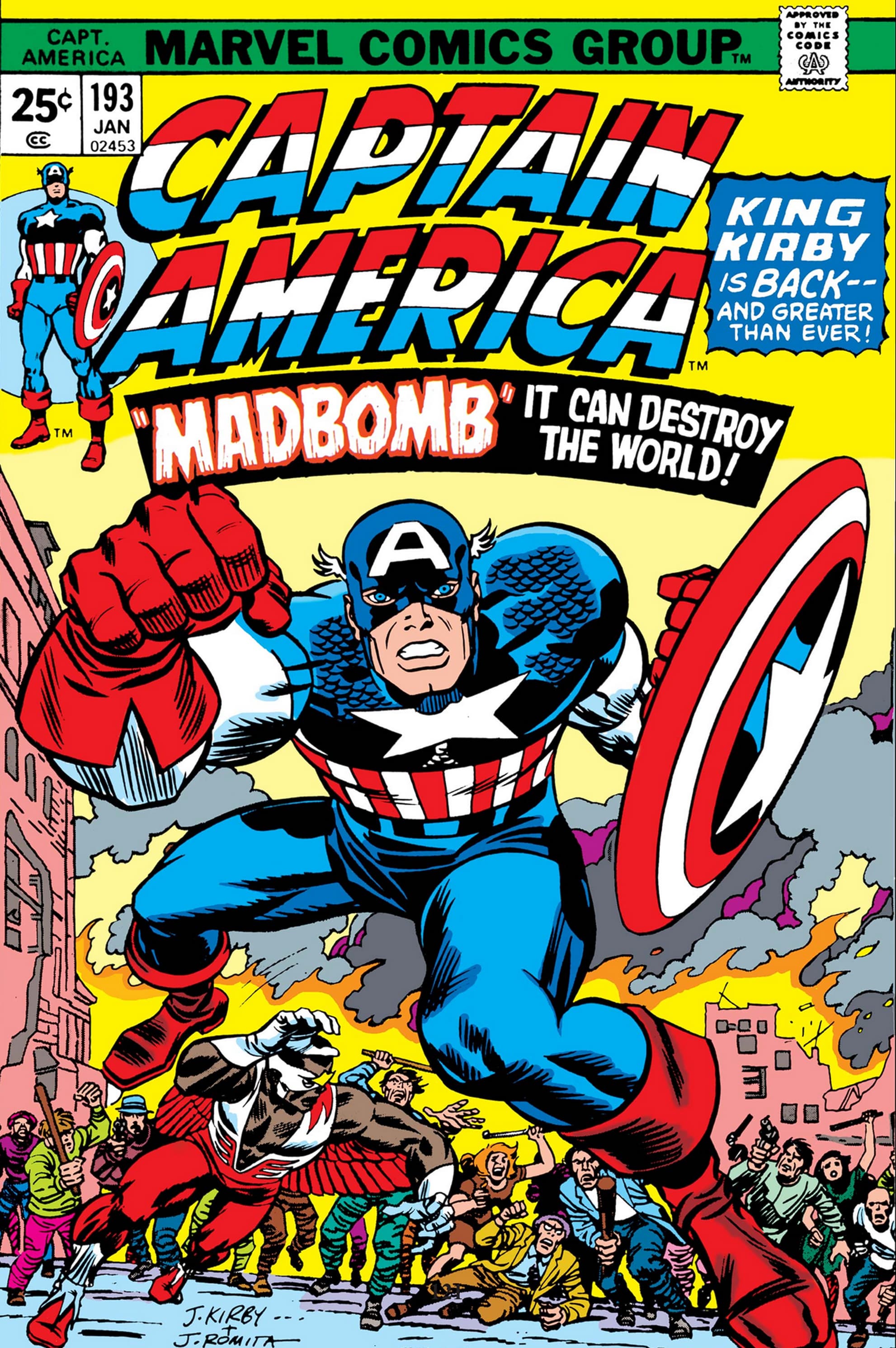 CAPTAIN AMERICA (1968) #193 Cover by Jack Kirby and John Romita Sr.