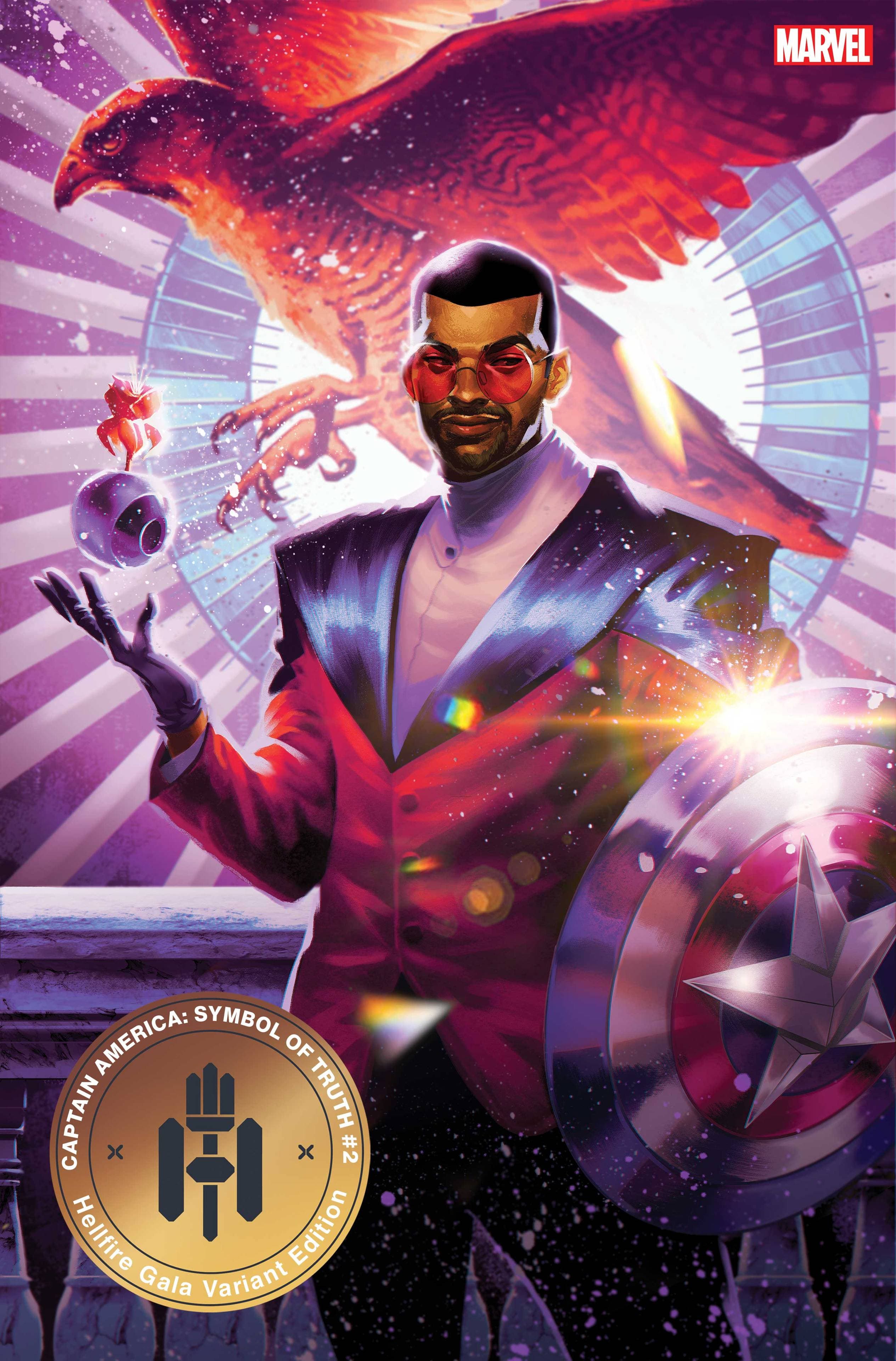 Captain America: Symbol of Truth #2 Hellfire Gala Variant Cover by Mateus Manhanini, on sale 6/22