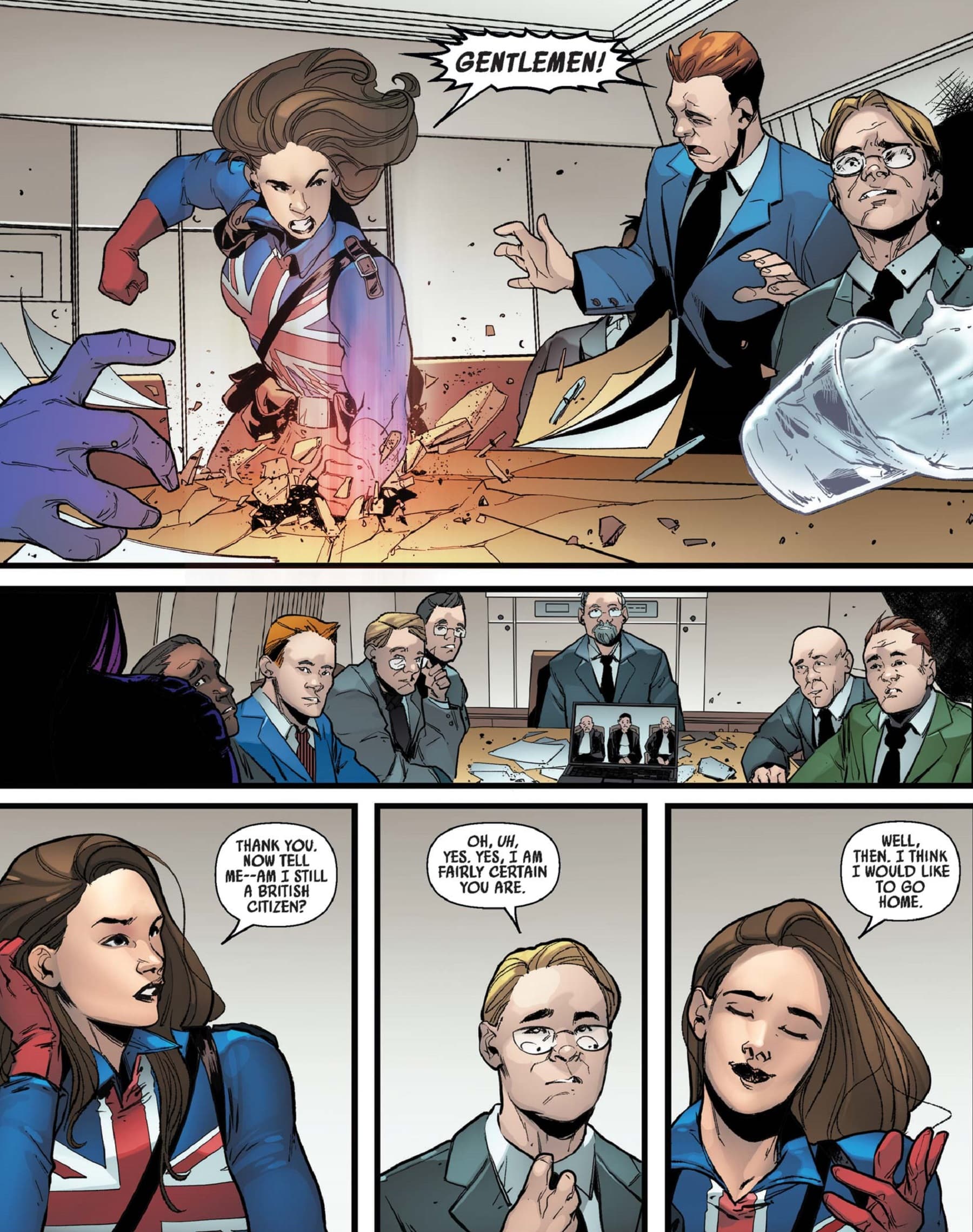 Captain Carter demands to return home.