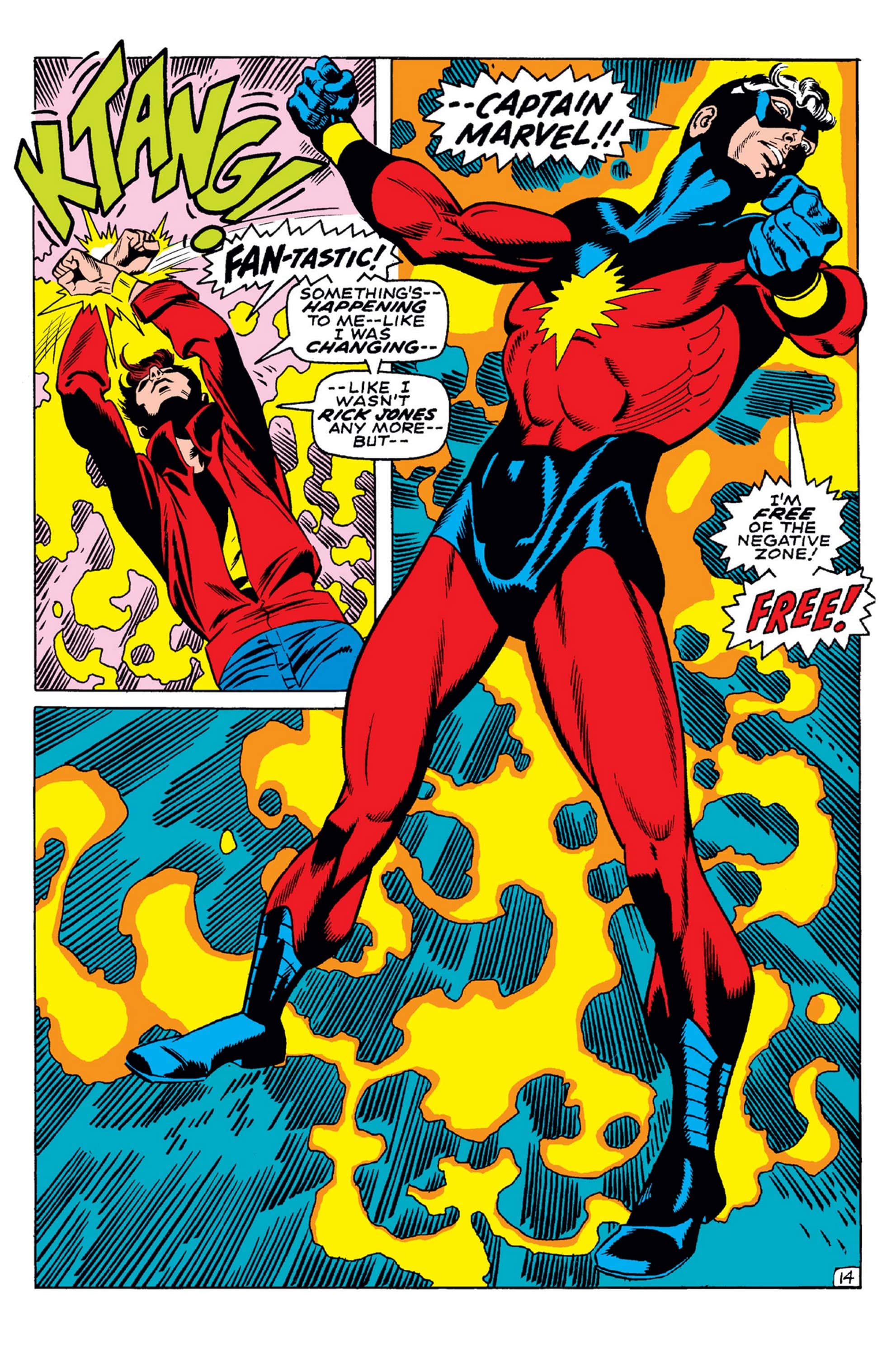 CAPTAIN MARVEL (1968) #17 artwork by Gil Kane and Dan Adkins