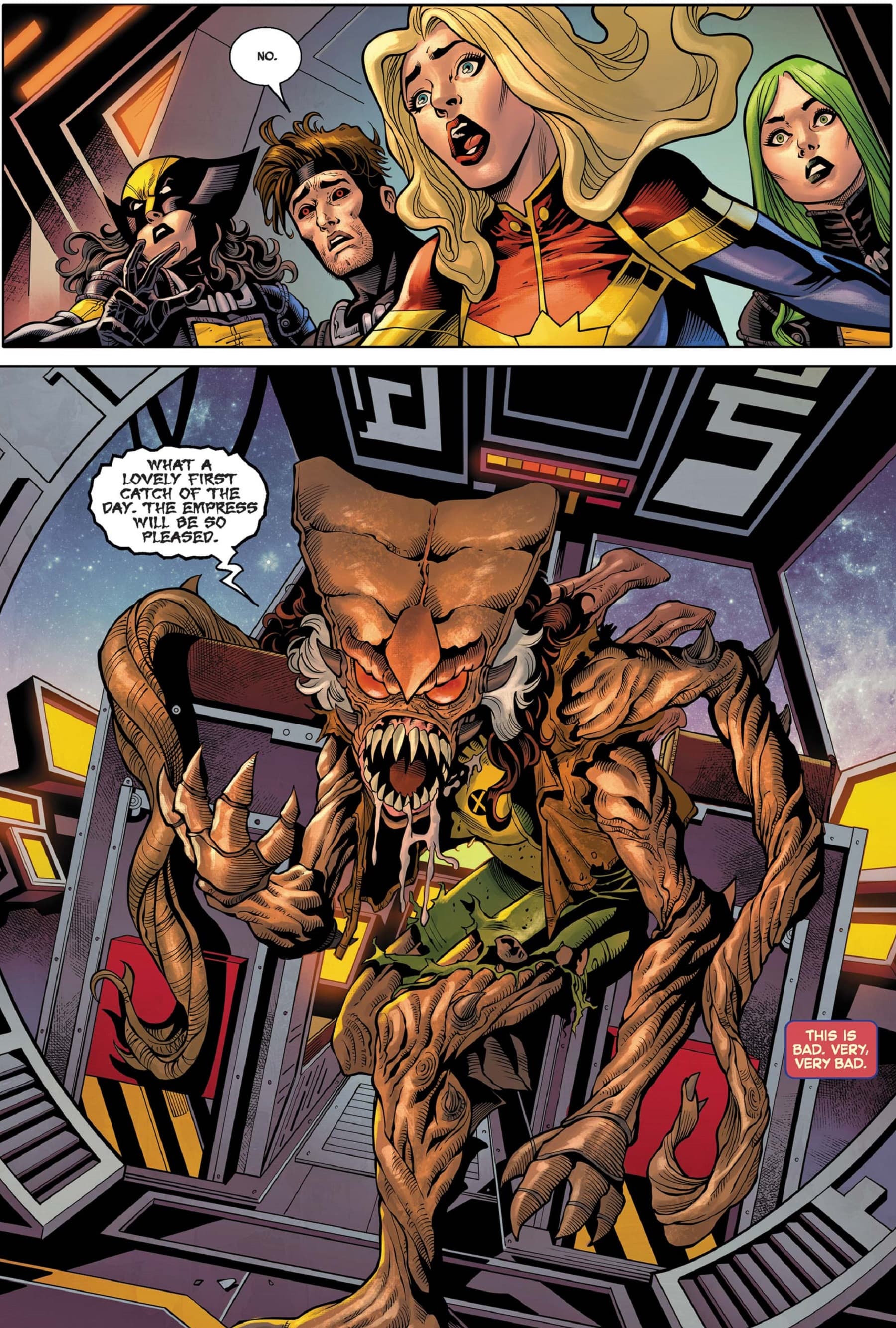 Rogue’s Broody transformation in CAPTAIN MARVEL (2019) #43.