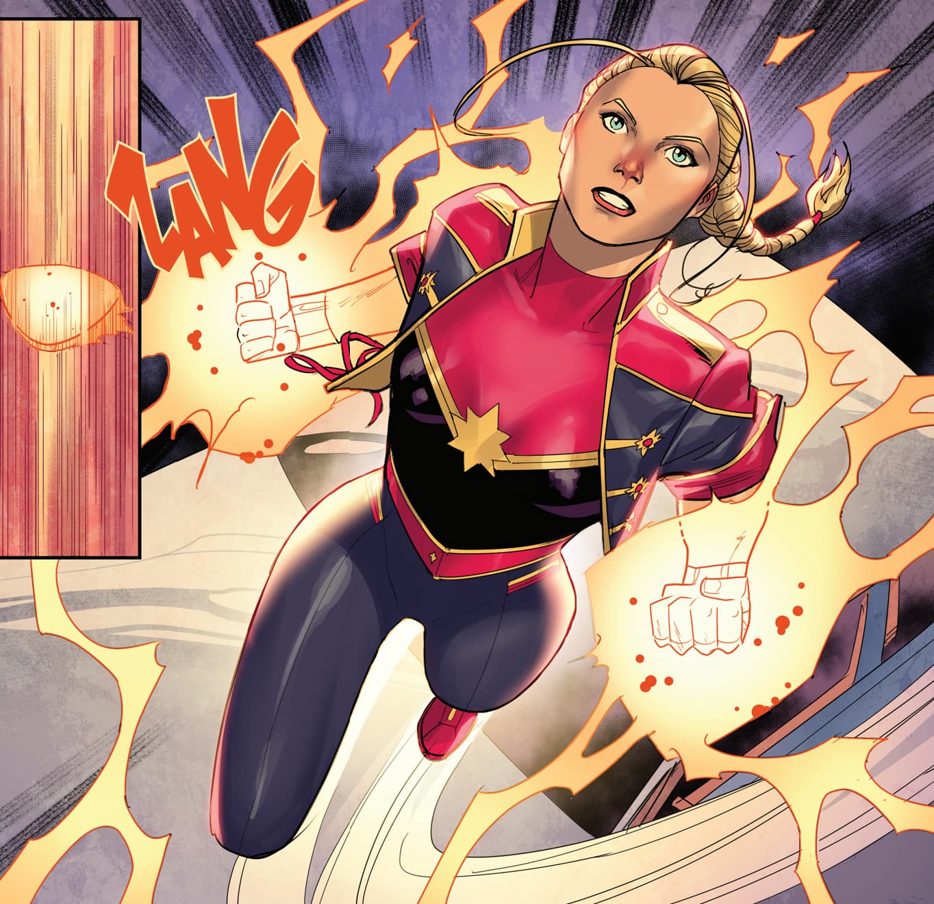CAPTAIN MARVEL (2023) #1 artwork by Jan Bazaldua and Bryan Valenza